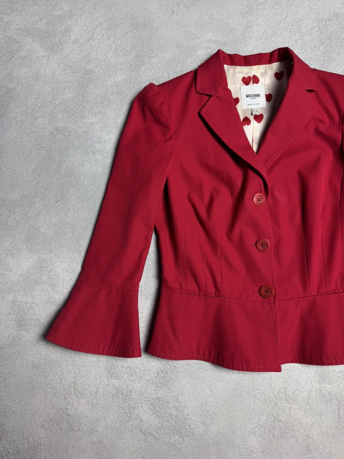 Moschino Moschino Jeans Red Cotton Blazer Jacket size US 4 UK 8 Size S / US 4 / IT 40 - 4 Thumbnail