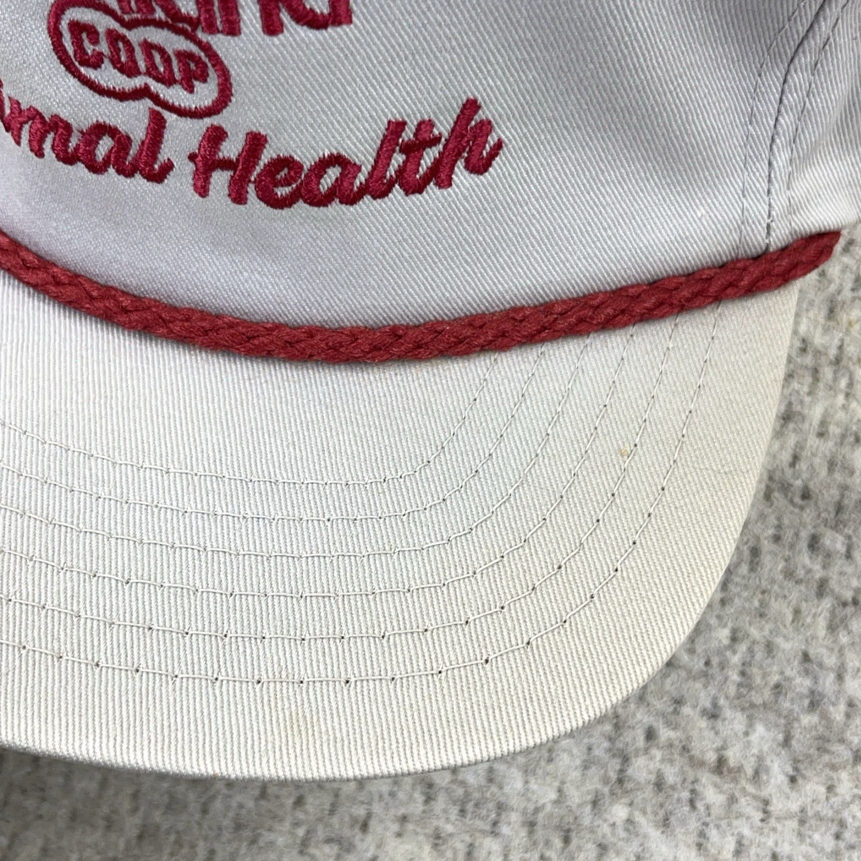 Roper VINTAGE Farmland Co-op Trucker Hat Cap Made In USA 80s 90s Rope Farm Strapback Gray Cotton Polyester Knit Adjustable Mens Hat Size ONE SIZE - 2 Thumbnail