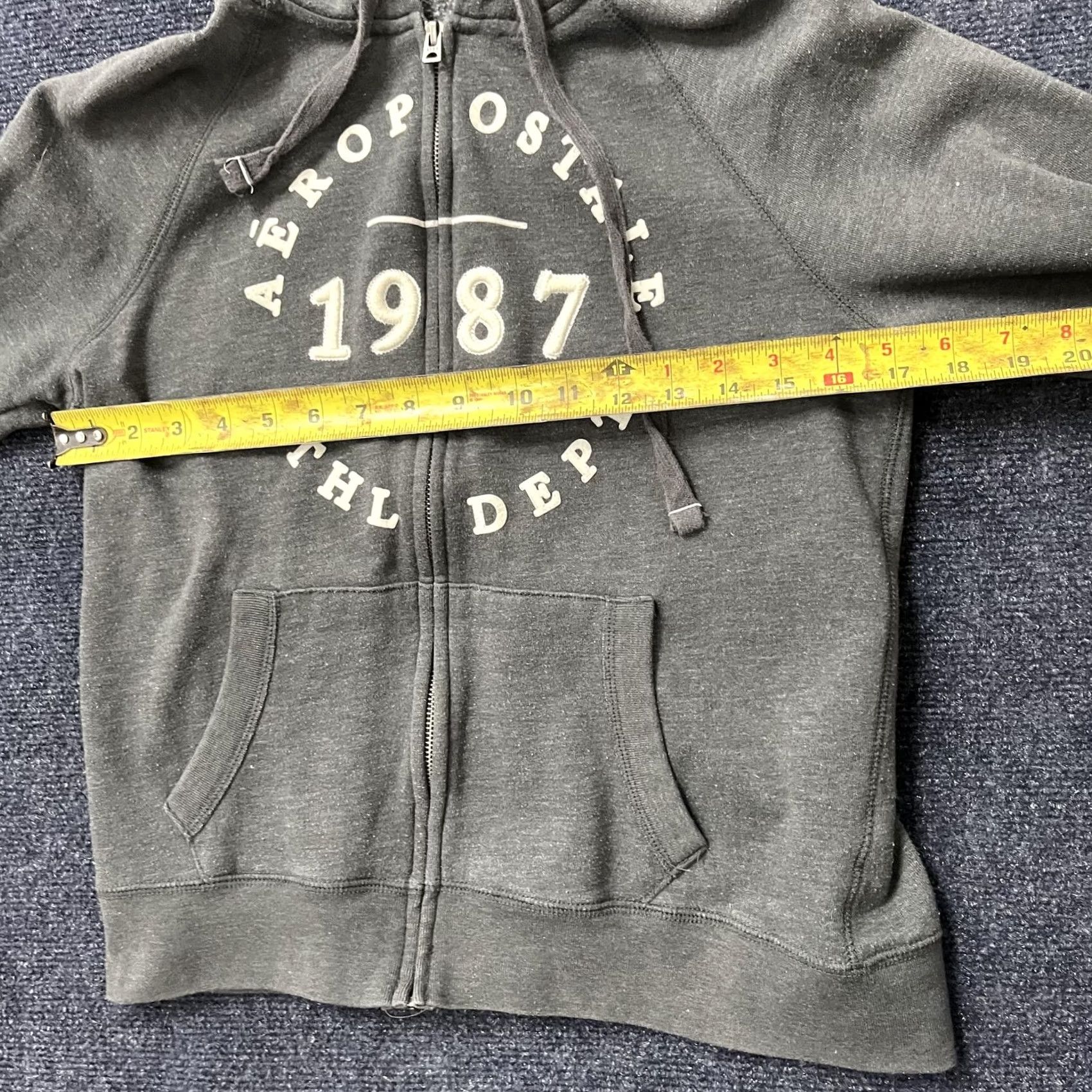 Aeropostale VINTAGE Aeropostale Hoodie Womens M Gray 1987 ATHL DEPT Full Zip Fleece Graphic Size M / US 6-8 / IT 42-44 - 6 Thumbnail