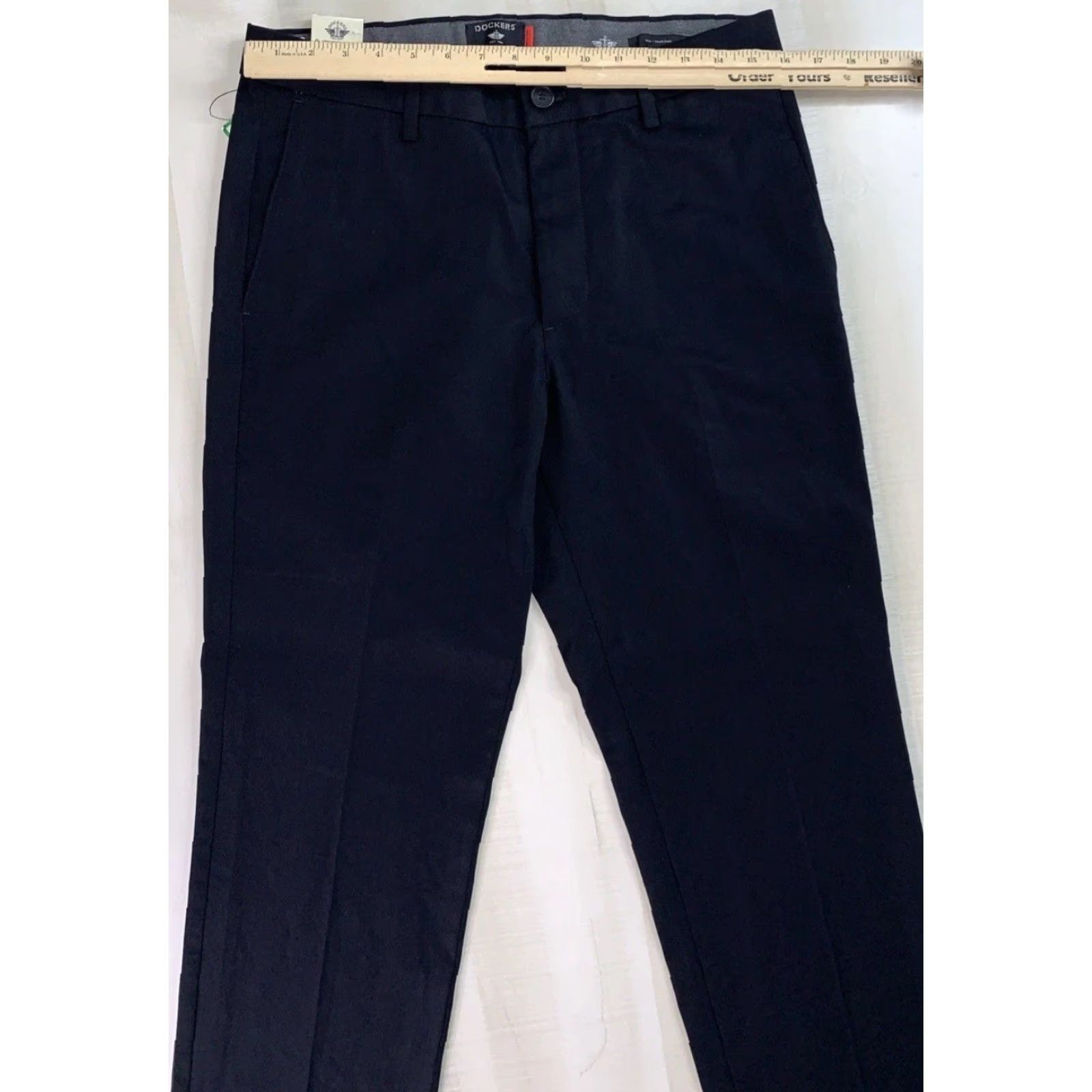 Dockers Dockers Black Slim Fit Easy Care Pants Mens 31 Khaki Pattern Solid Cotton Blend 32 Inseam 31 Waist City Preppy Mens Size US 31 - 3 Thumbnail
