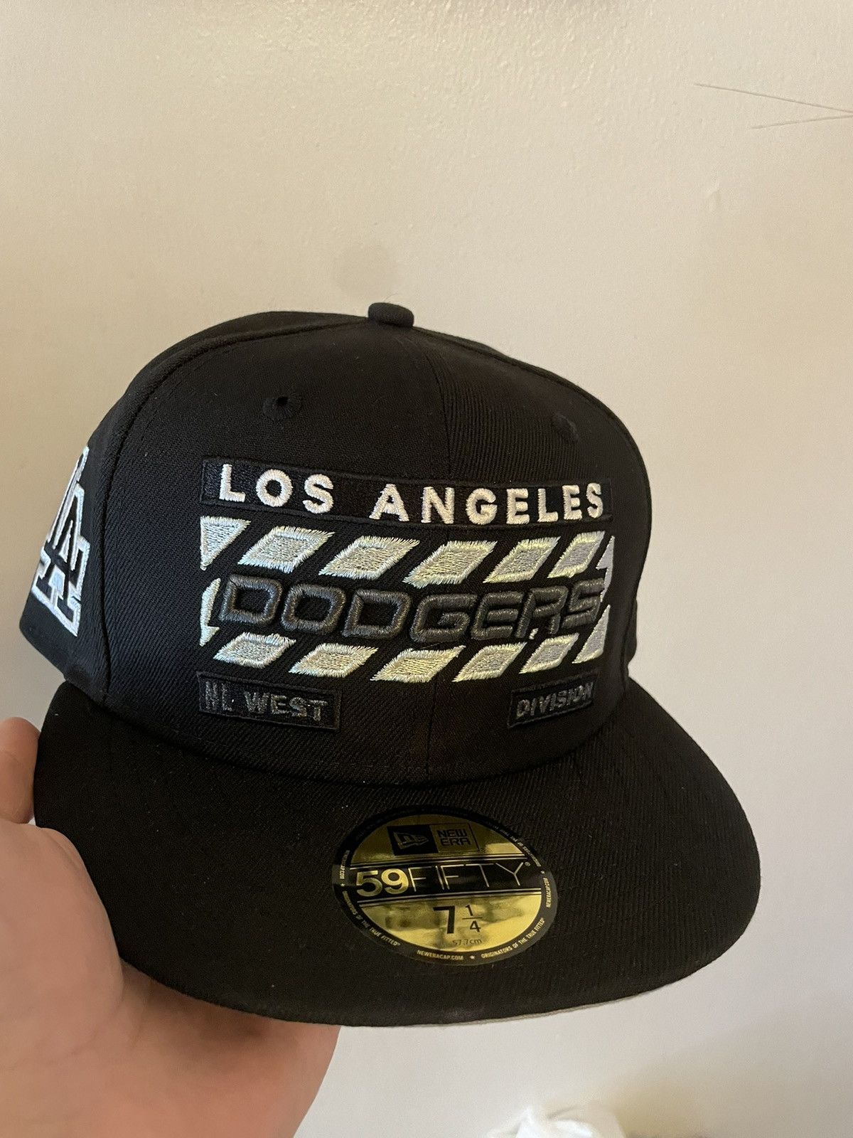 image of Myfitteds Los Angeles Dodgers Nl West Division Size 7 1/4 in Black, Men's