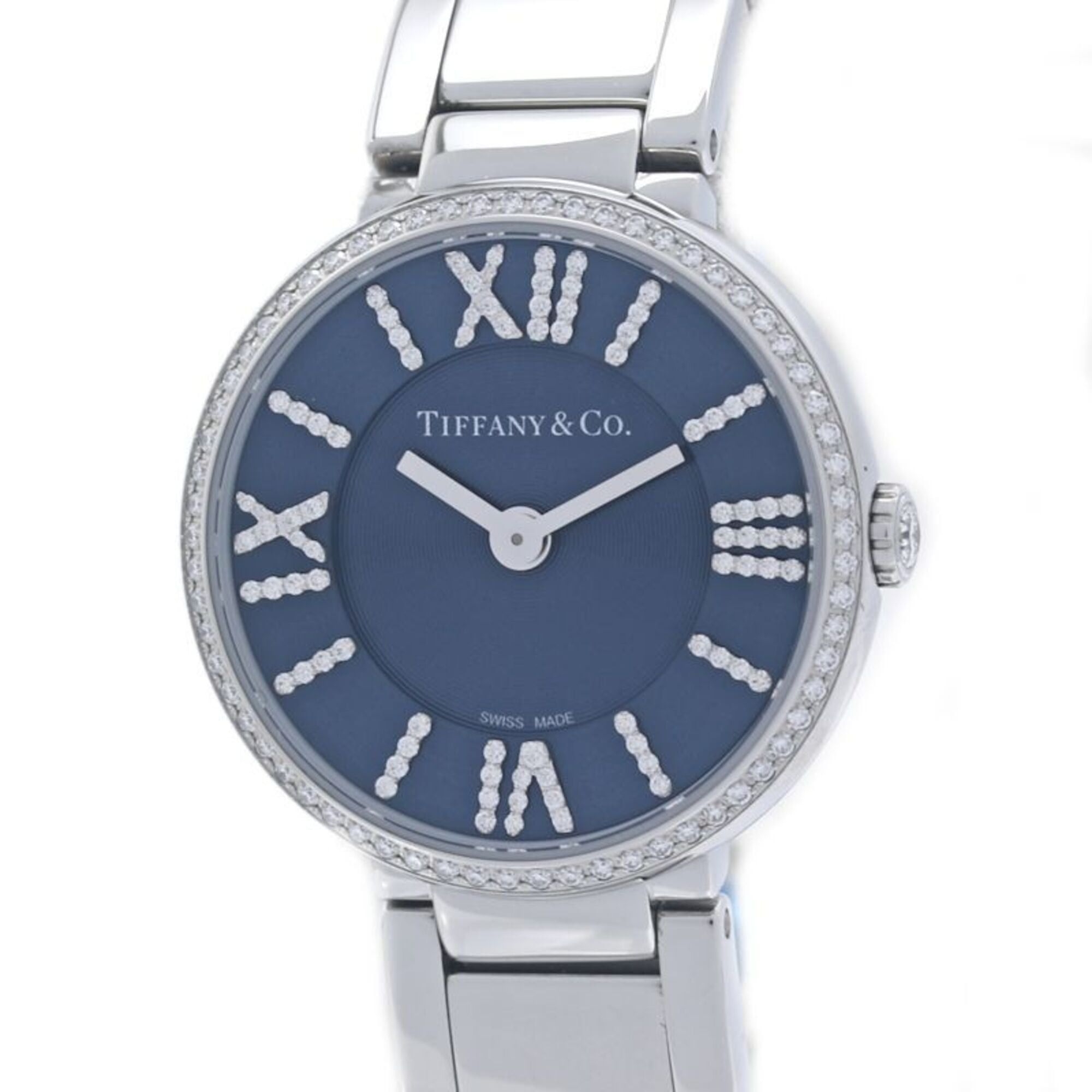 Tiffany & Co. TIFFANY&Co. Tiffany Atlas 2-Hand Bezel Diamond 69291651 Women's Watch Stainless Steel 40349 Size ONE SIZE - 1 Thumbnail