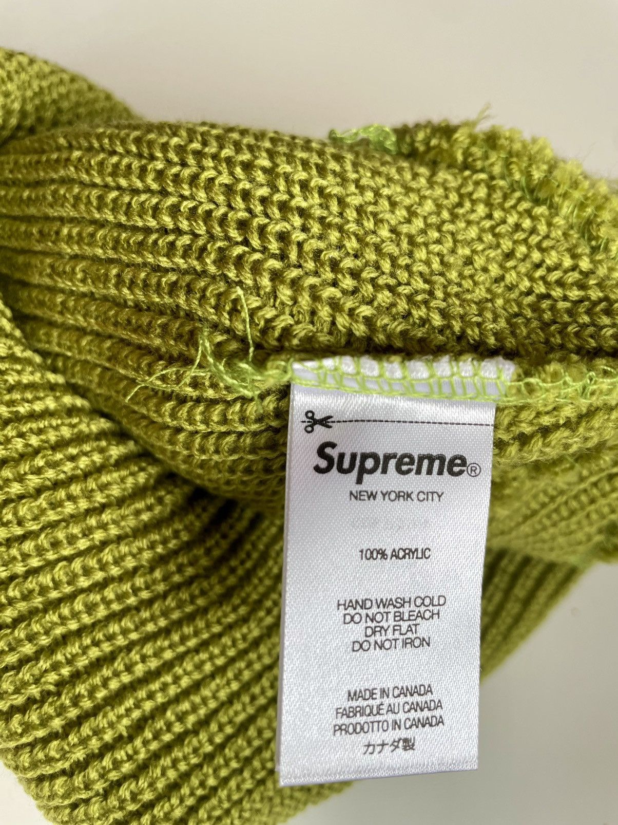 Supreme Suoreme Loose Gauge Beanie GREEN Size ONE SIZE - 3 Thumbnail
