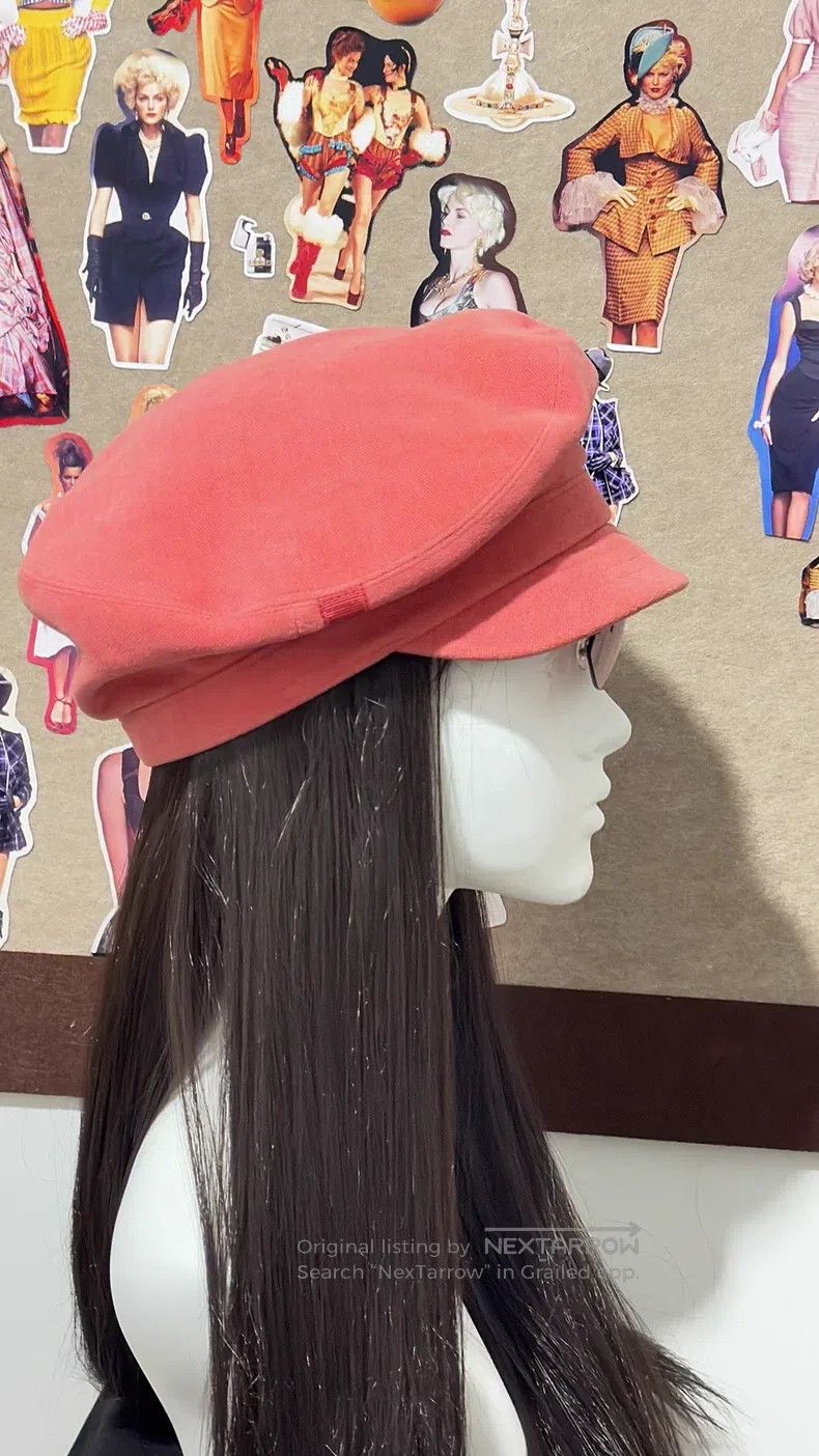 Vivienne Westwood Vivienne Westwood Vintage Pink Velvet Newsboy Hat Size ONE SIZE - 5 Thumbnail