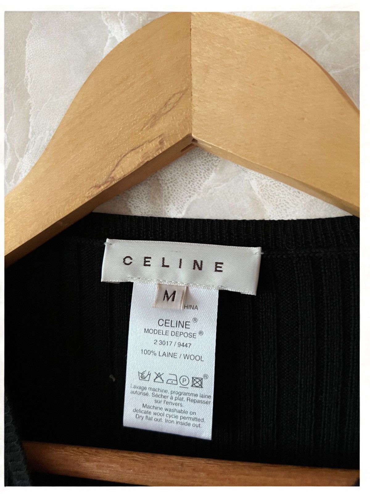 Celine × Designer CELINE CABLE KNIT 100% LAINE WOOL EXCLUSIVE SWEATER BLOUSE Size M / US 6-8 / IT 42-44 - 3 Thumbnail