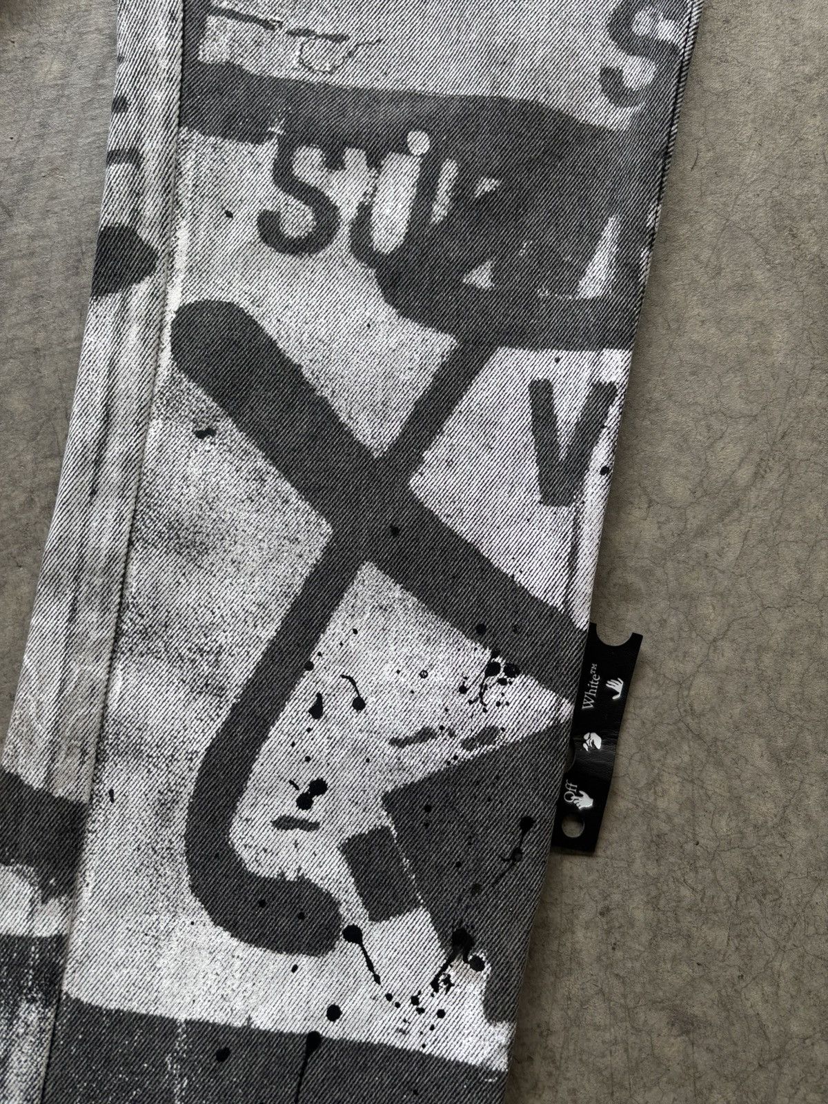 Off-White Off White X Pablo Tomek Straight Painted Jeans Size US 32 / EU 48 - 3 Thumbnail