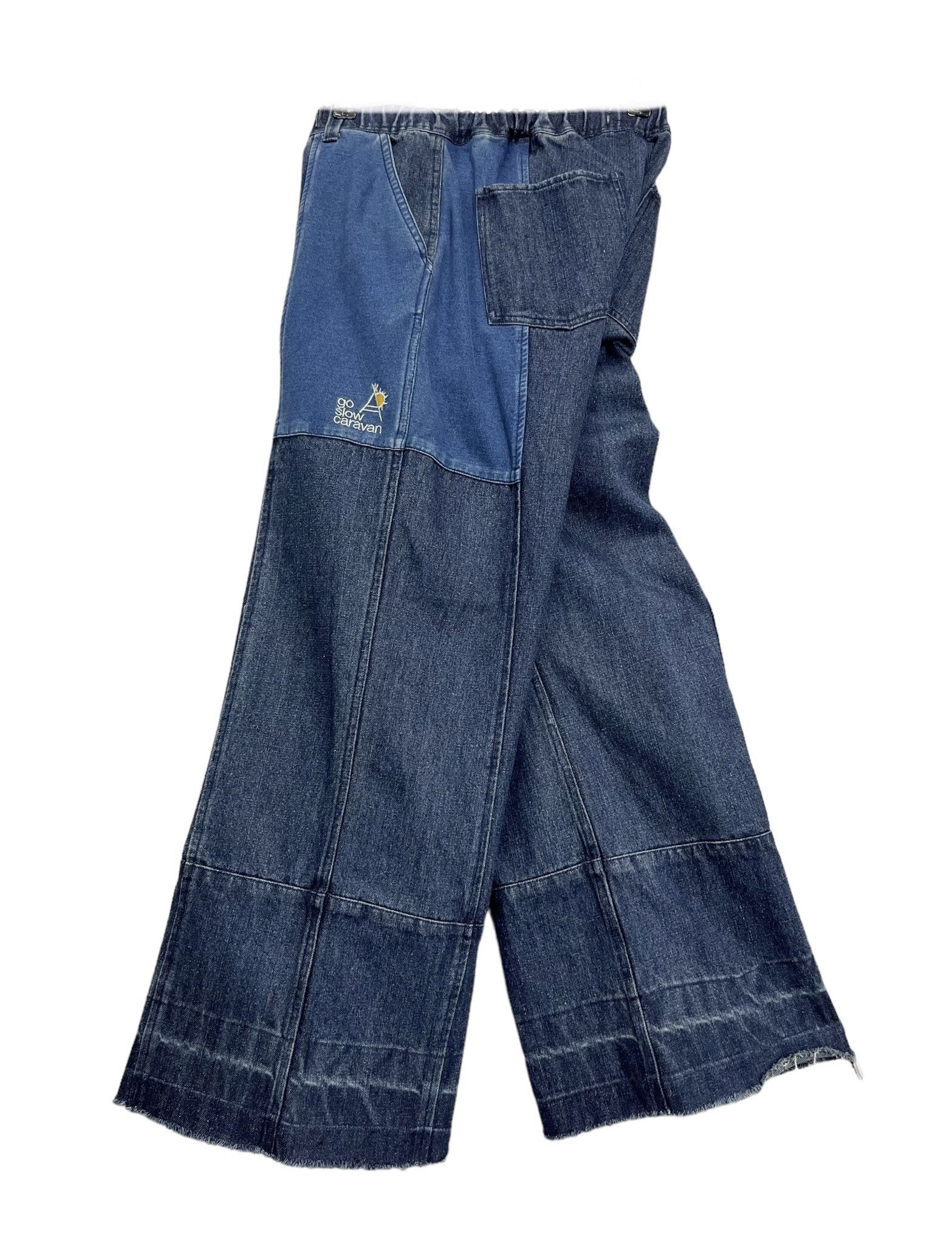 go slow caravan 🔥Vintage GO SLOW CARAVAN Elastic Waist Wide Leg Denim Size 30" / US 8 / IT 44 - 1 Thumbnail