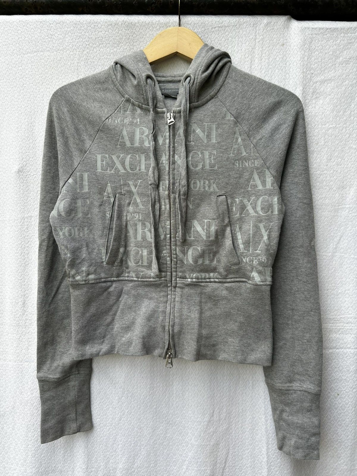 Armani Exchange × Designer × Vintage Armani Exchange Hoodie Archived Poem Zip Up Size US S / EU 44-46 / 1 - 1 Thumbnail