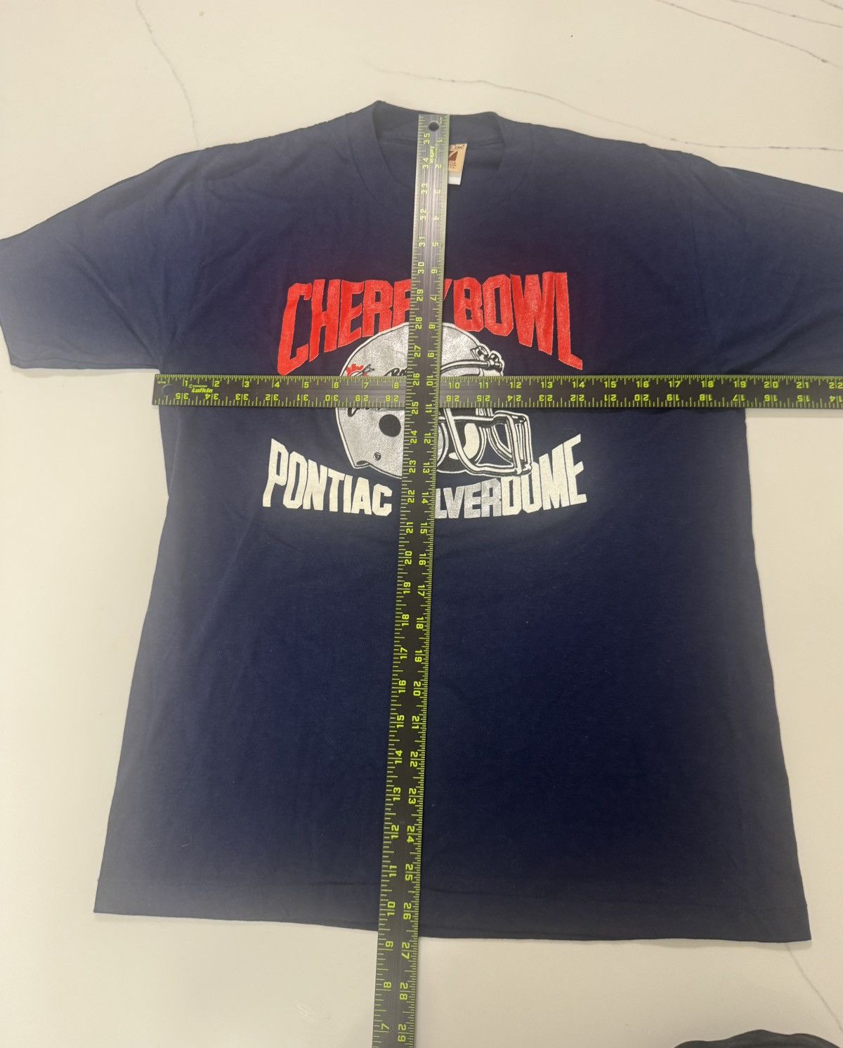 Logo 7 Vintage mid 1980s Cherry Bowl Pontiac Silverdome football T Size US L / EU 52-54 / 3 - 4 Thumbnail