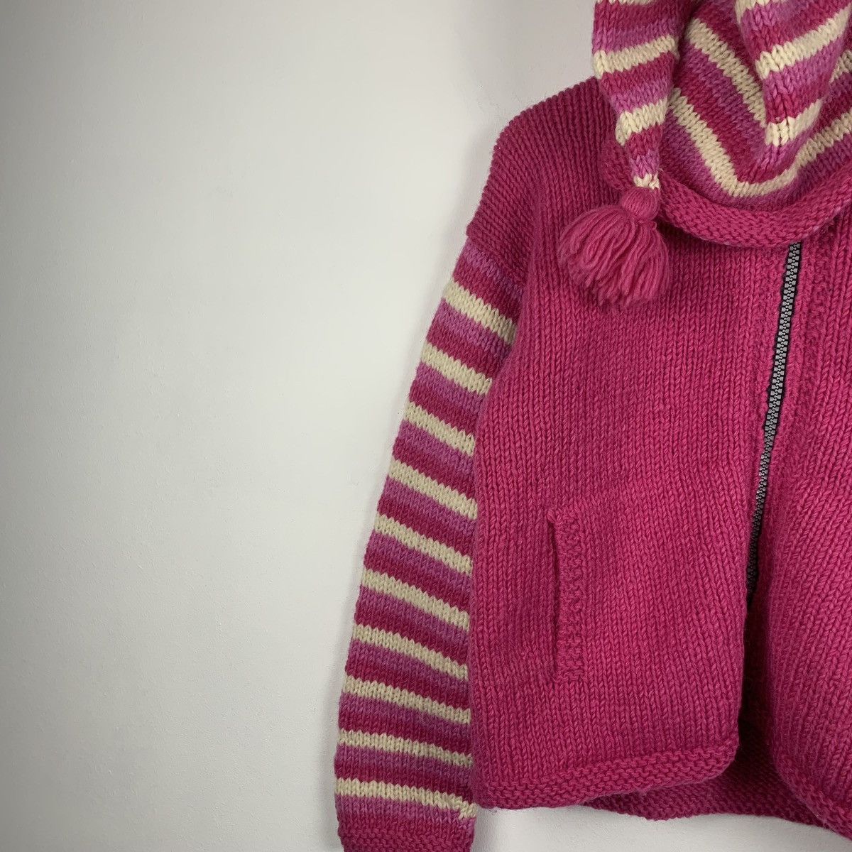 Other Vintage Y2K Pachamama Hand Knit Wool Jacket Full Zip OneSize Size US XXL / EU 58 / 5 - 4 Thumbnail