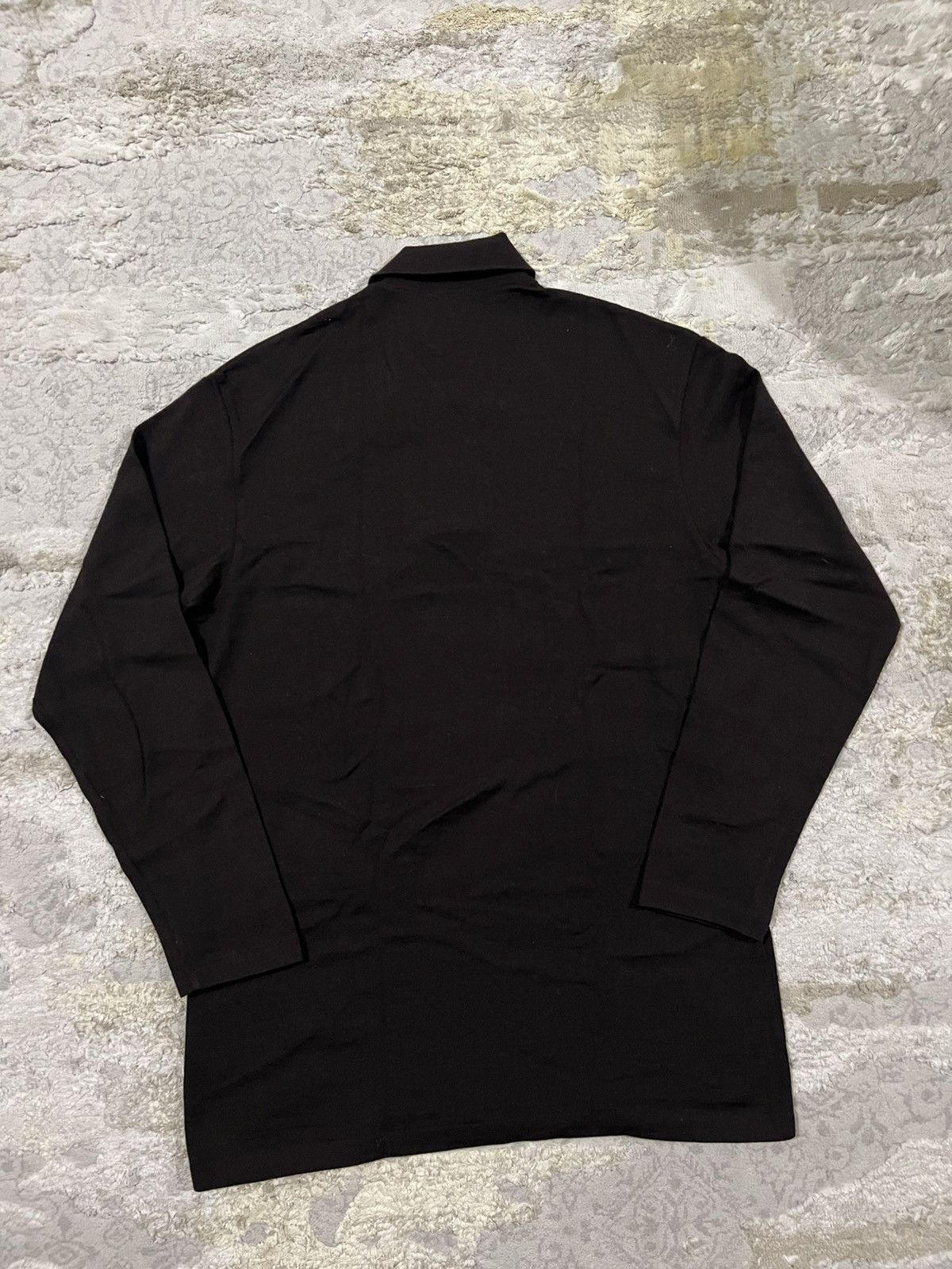 Yohji Yamamoto Vintage Yohji Yamamoto Laine Wool Half Button Knit Sweater Size US L / EU 52-54 / 3 - 6 Thumbnail