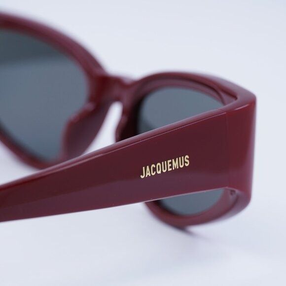 Jacquemus Jacquemus GALA JAC/5 C3 Sunglasses Burgundy Cat Eye Frame Size ONE SIZE - 4 Thumbnail