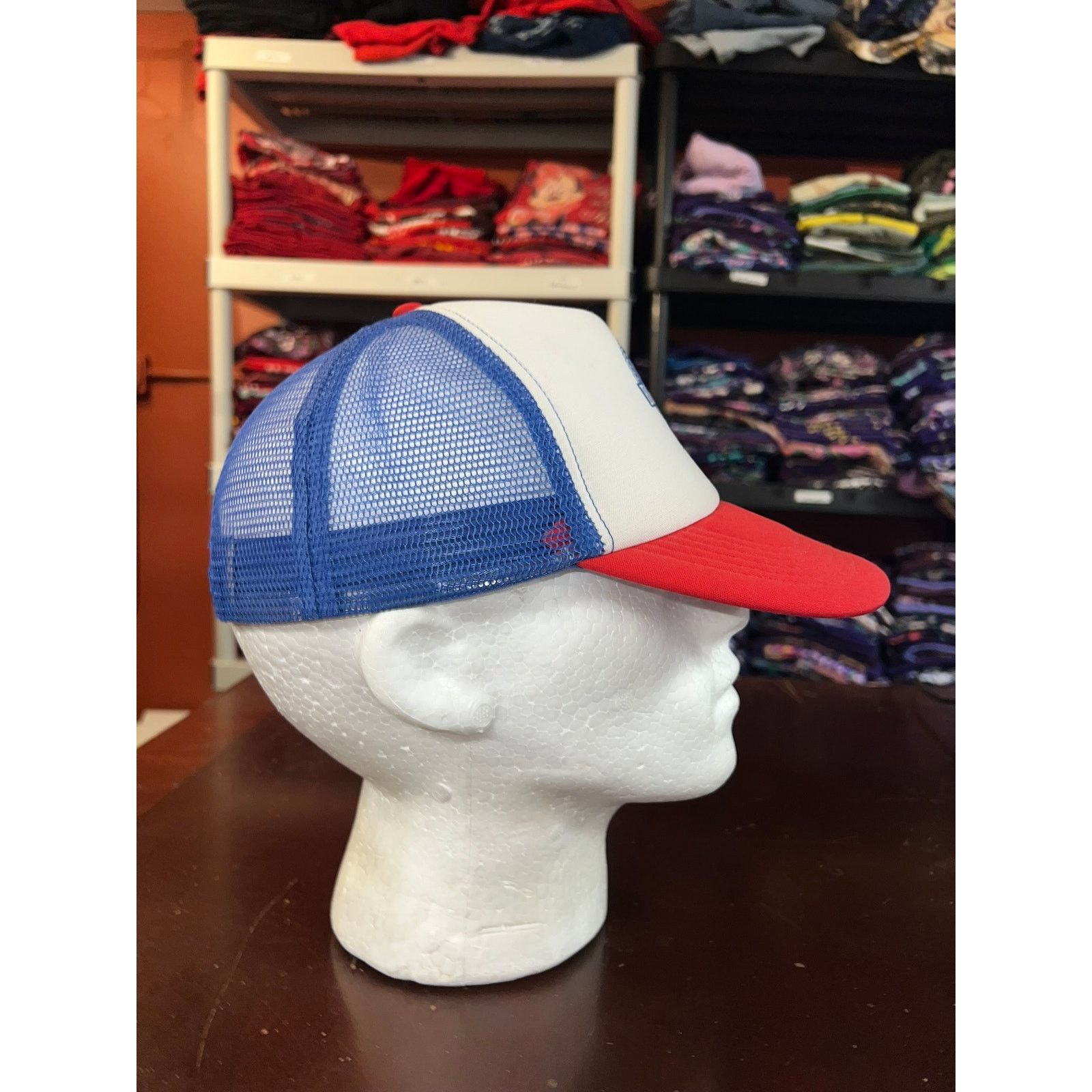 Vintage PBR Hat Pabst Blue Ribbon Beer White Blue Mesh Snapback Cap Size ONE SIZE - 6 Thumbnail