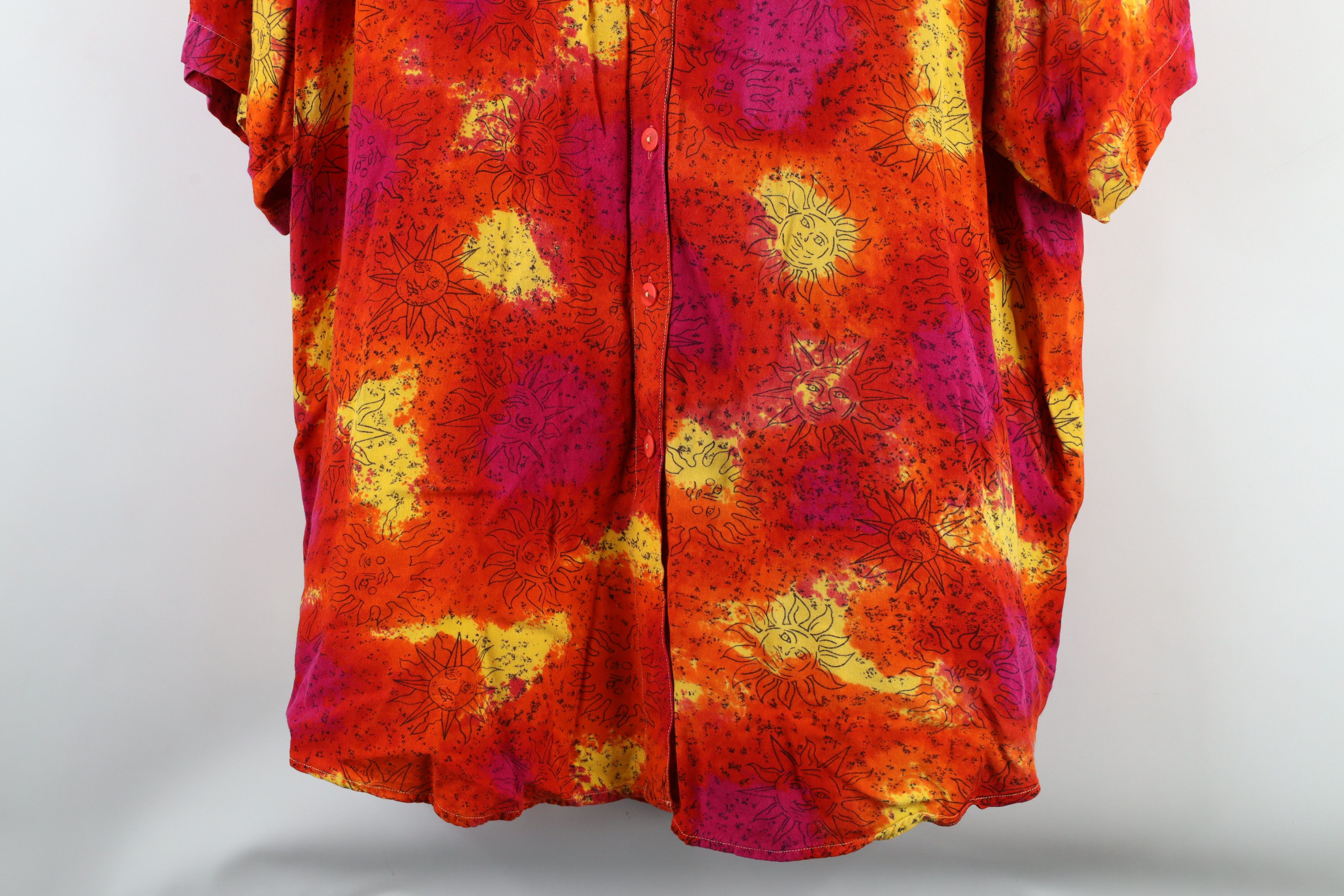Vintage Vintage 90s Streetwear Sun All Over Print Button Shirt Size XXL / US 16-18 / IT 52-54 - 3 Thumbnail