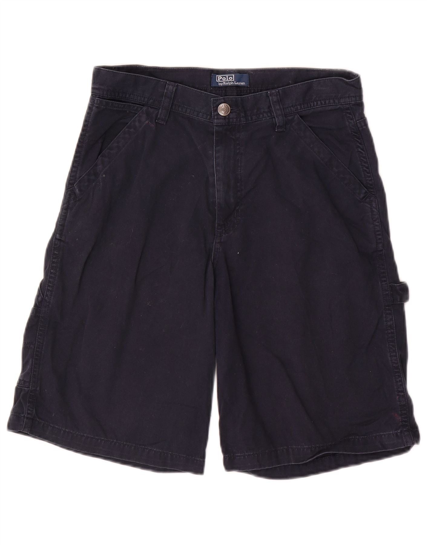 Polo Ralph Lauren Boys Cargo Shorts 11-12 Years W28 Navy Blue Cotton Size XL / US 12-14 / IT 48-50 - 1 Thumbnail