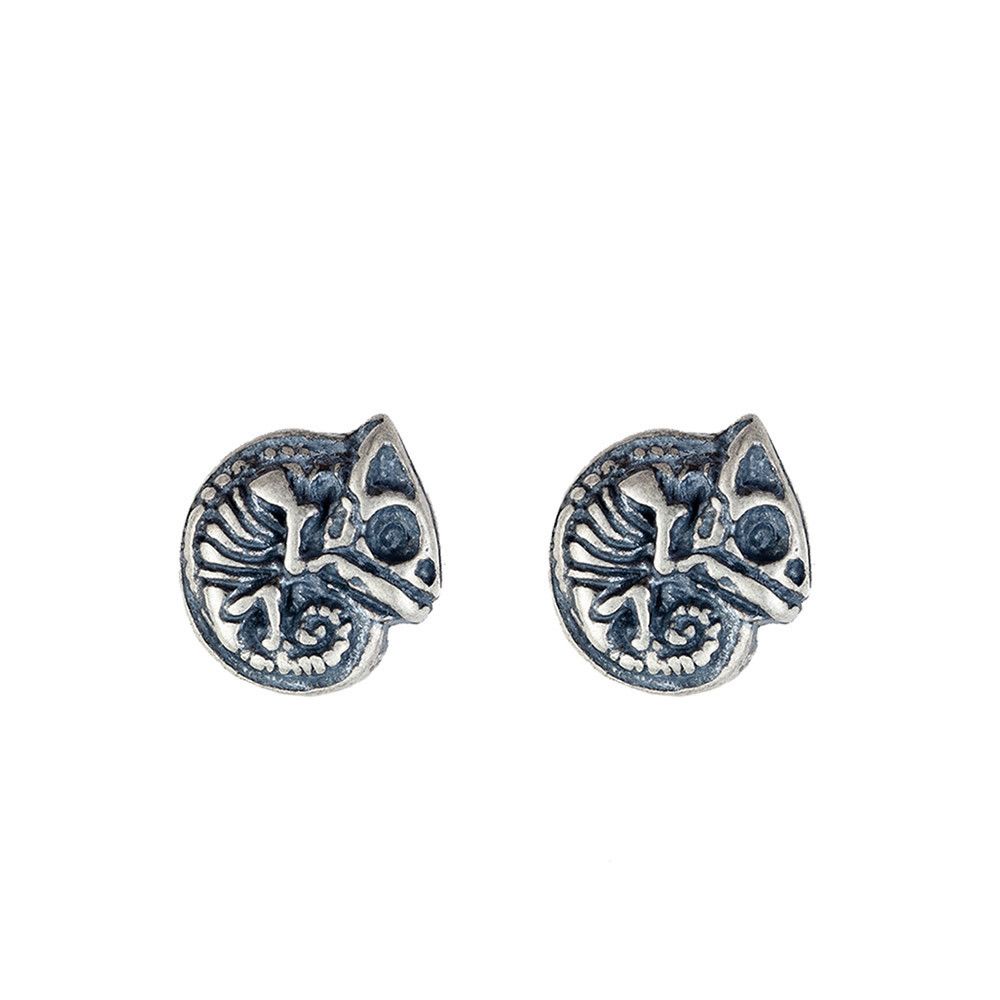 Jewelry Chameleon Crazy Earrings One Pairs Chrome Jewelry Size ONE SIZE - 5 Thumbnail