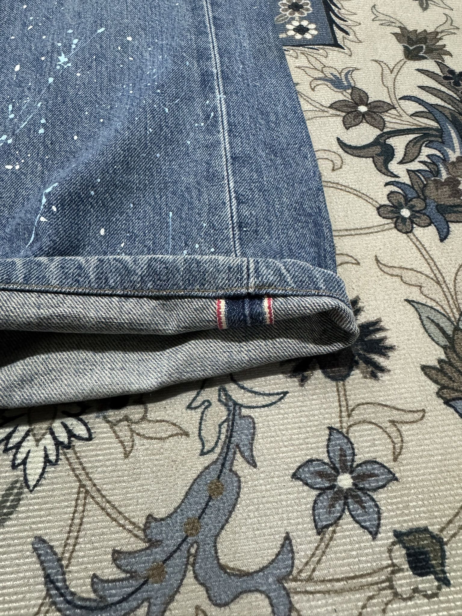 20471120 × Beauty Beast × Japanese Brand Vintage Edwin 505XX Selvadge Red Line Painted Jeans Pop Art Size US 29 - 7 Thumbnail