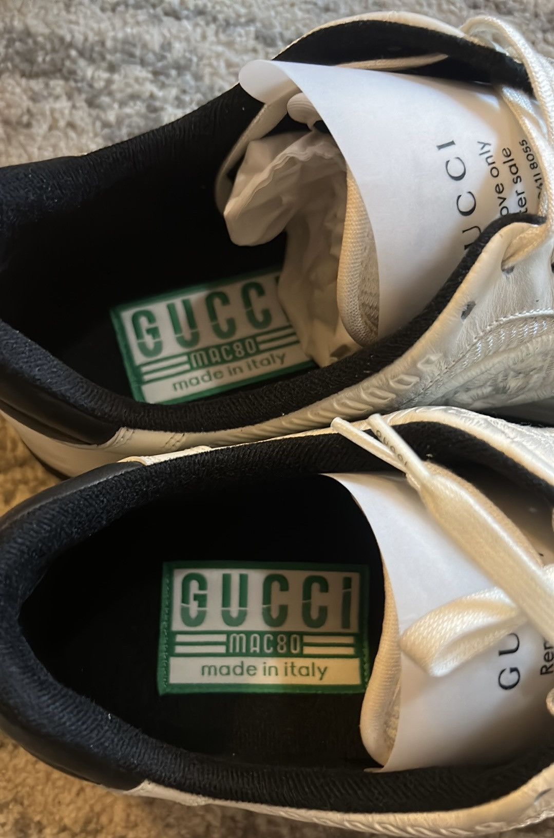 Gucci Gucci Mac80 Sneaker Off White Black Size US 9.5 / EU 42-43 - 7 Thumbnail