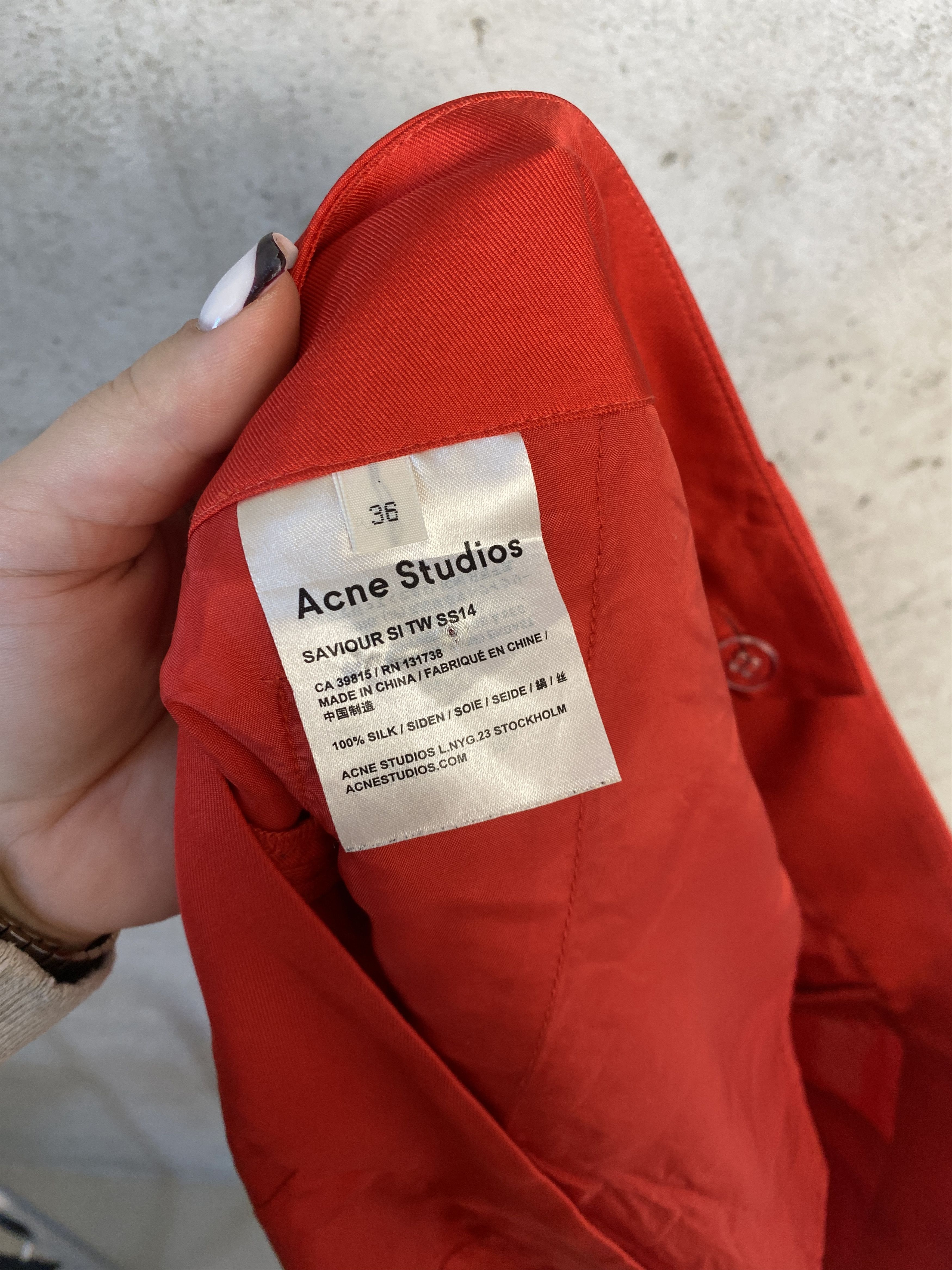 Acne Studios Acne Studios Savoire SI TW S14 silk pant trousers Size 26" / US 2 / IT 38 - 5 Thumbnail