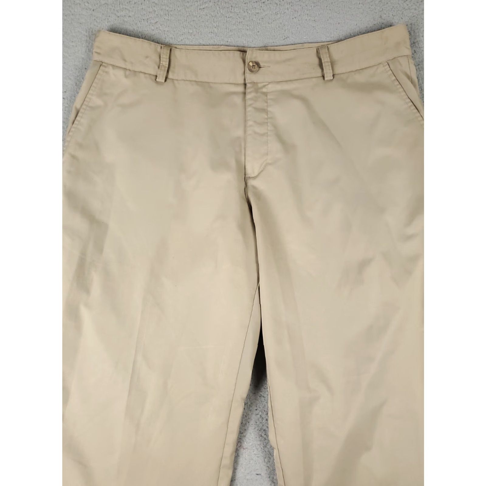 Adidas Adidas Chino Pants Mens 38x32 Beige Flat Front Stretch Trousers Size US 38 / EU 54 - 2 Thumbnail