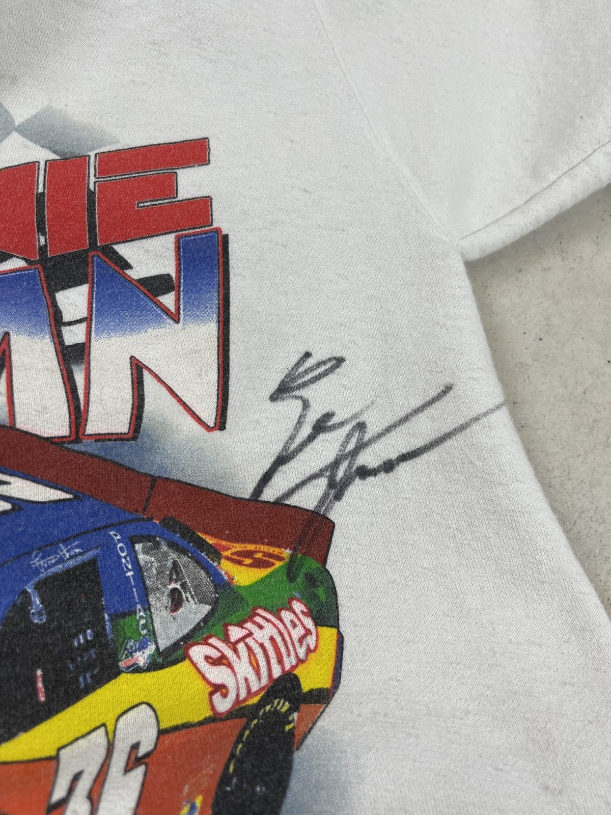 Chase Authentics × NASCAR × Vintage 1998 Ernie Irvan SKITTLES Sweatshirt (SIGNED) Size US M / EU 48-50 / 2 - 3 Thumbnail