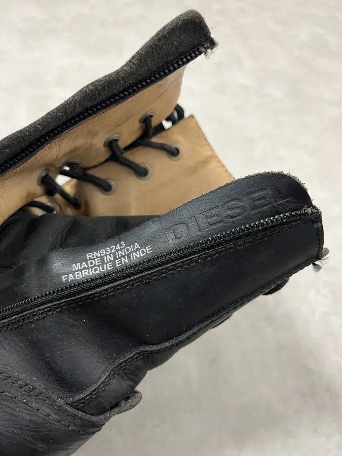 Diesel 2000s Diesel Biker Black Leather Boots Size US 8 / EU 41 - 9 Thumbnail
