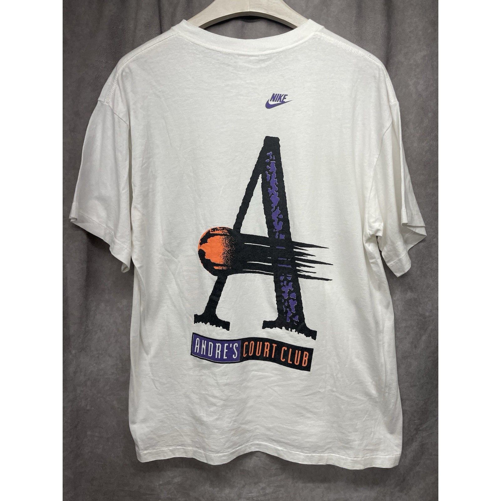 Nike VINTAGE 90S NIKE ANDRE AGASSI COURT CLUB TSHIRT XL SINGLE ST Size US XL / EU 56 / 4 - 4 Thumbnail