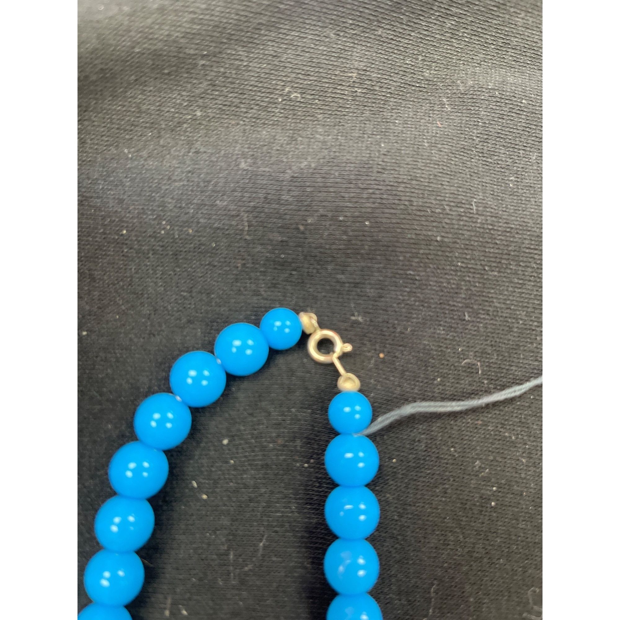 Other Lucite Genuine wms blue silver 14" beaded necklace SKU 9843 Size ONE SIZE - 4 Thumbnail