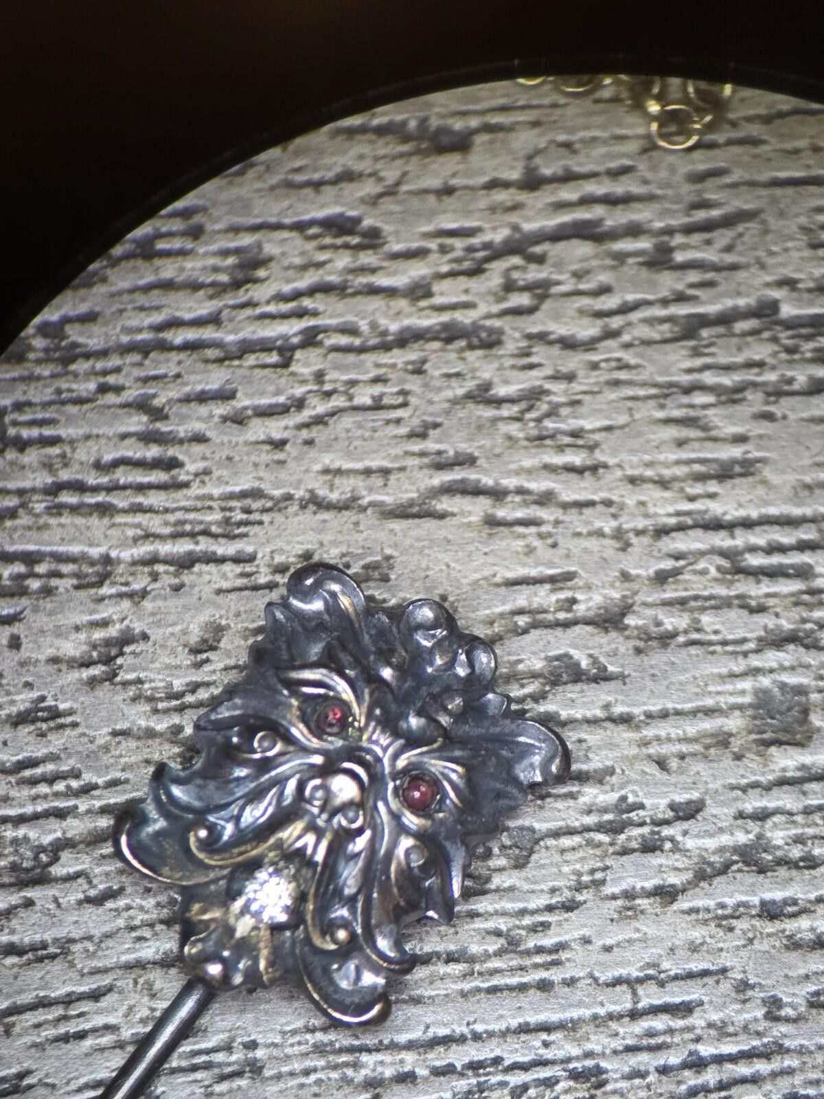Other Antique Victorian Green Man Gargoyle Stickpin Diamond 925 Size ONE SIZE - 9 Thumbnail
