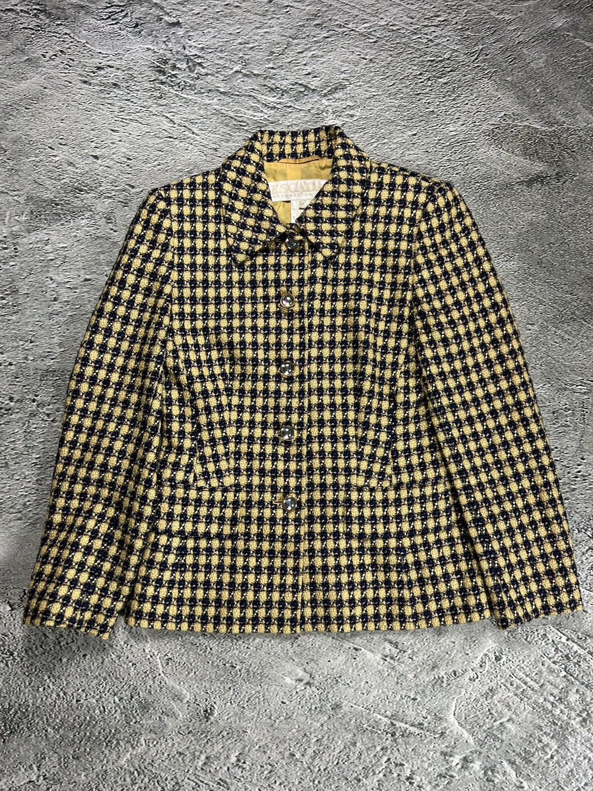 Escada Escada vintage suit wool set blazer + skirt yellow Size XS / US 0-2 / IT 36-38 - 2 Thumbnail