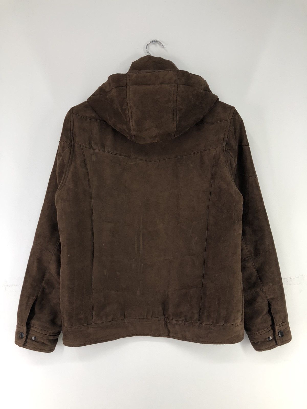 Japanese Brand Louis Chavlon Bikers Style Hooded Brown Jacket Size US M / EU 48-50 / 2 - 2 Thumbnail