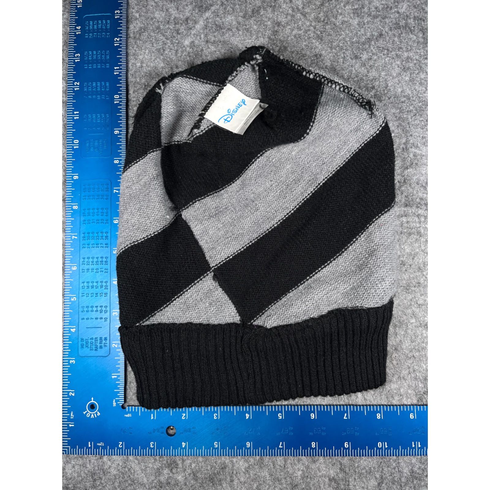 Disney Disney Beanie Mickey Mouse Knit Hat Womens One Size Gray Stripe Acrylic" Size ONE SIZE - 5 Thumbnail
