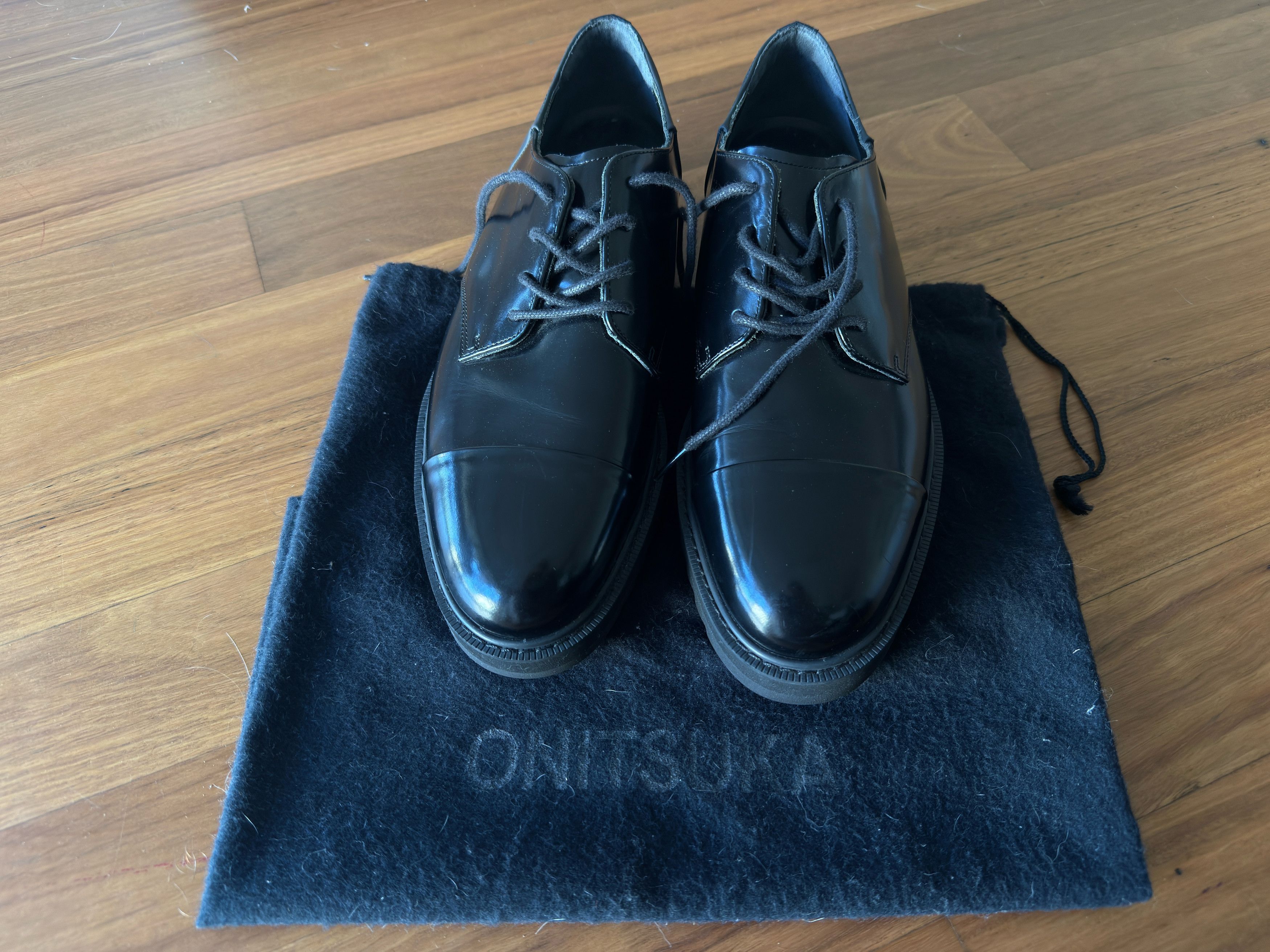 Onitsuka Tiger Onitsuka Tiger Derby "Black Polished Leather" Size US 10 / EU 43 - 2 Thumbnail