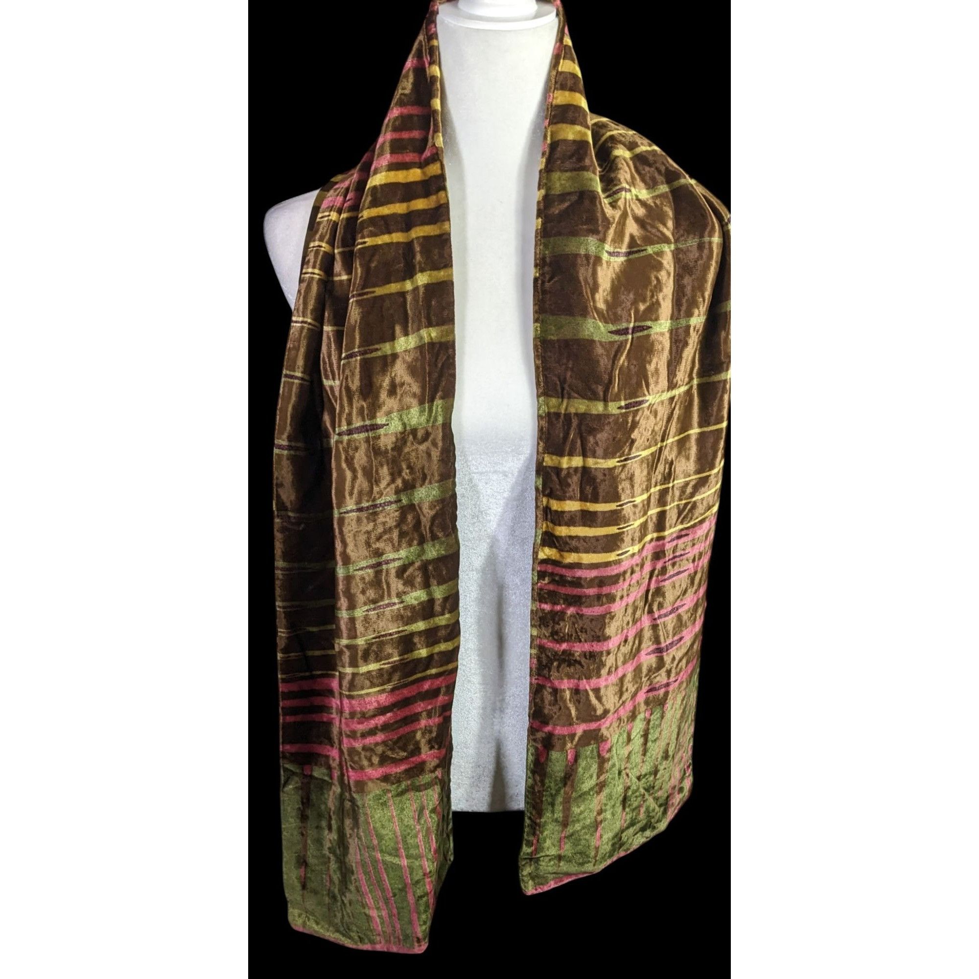 Other Vintage Georgina Von Etzdorf Velvet Scarf Made In England St Size ONE SIZE - 3 Thumbnail