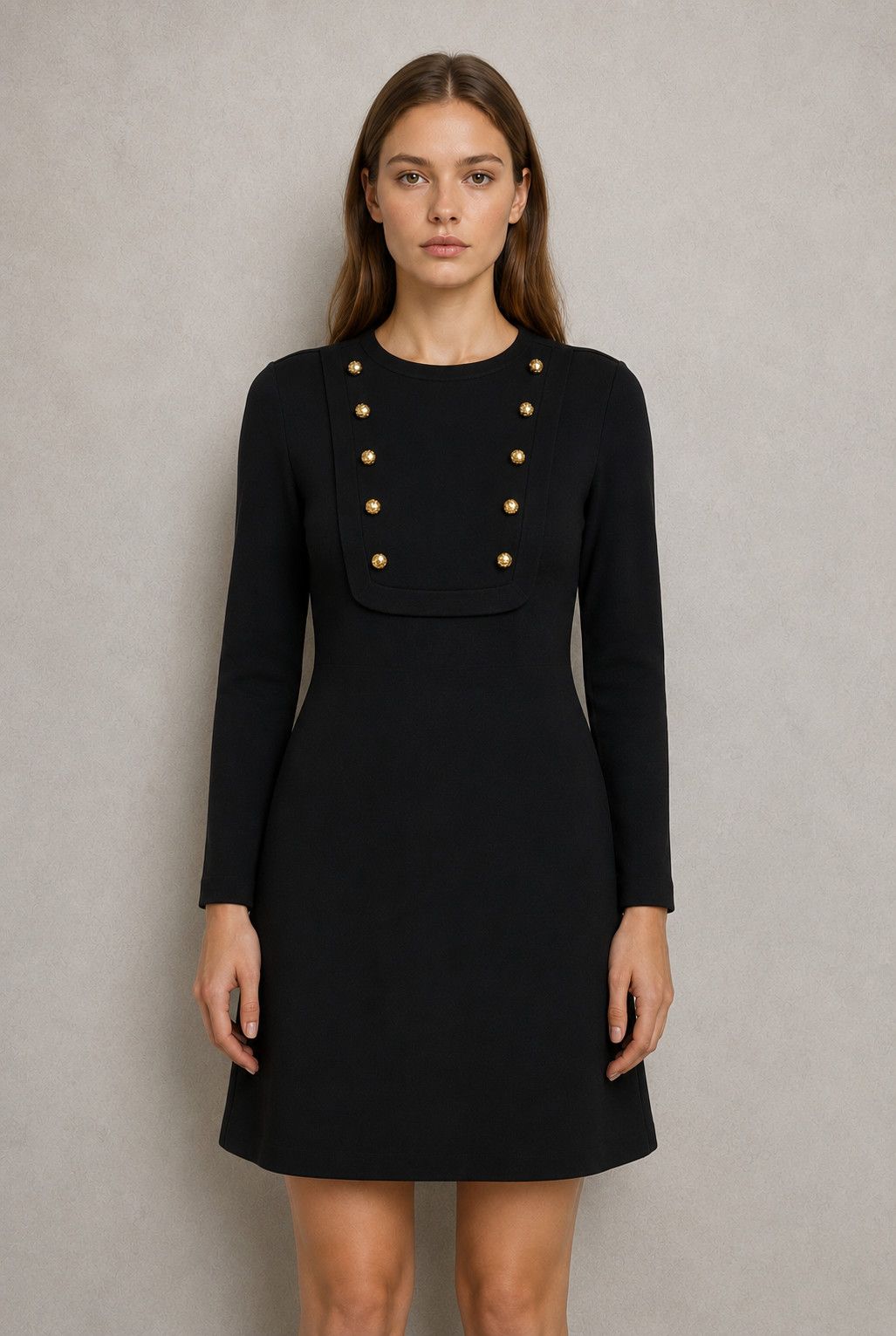 Burberry Burberry England Military Knit Dress Gold Button Silk Blend Size M / US 6-8 / IT 42-44 - 1 Thumbnail