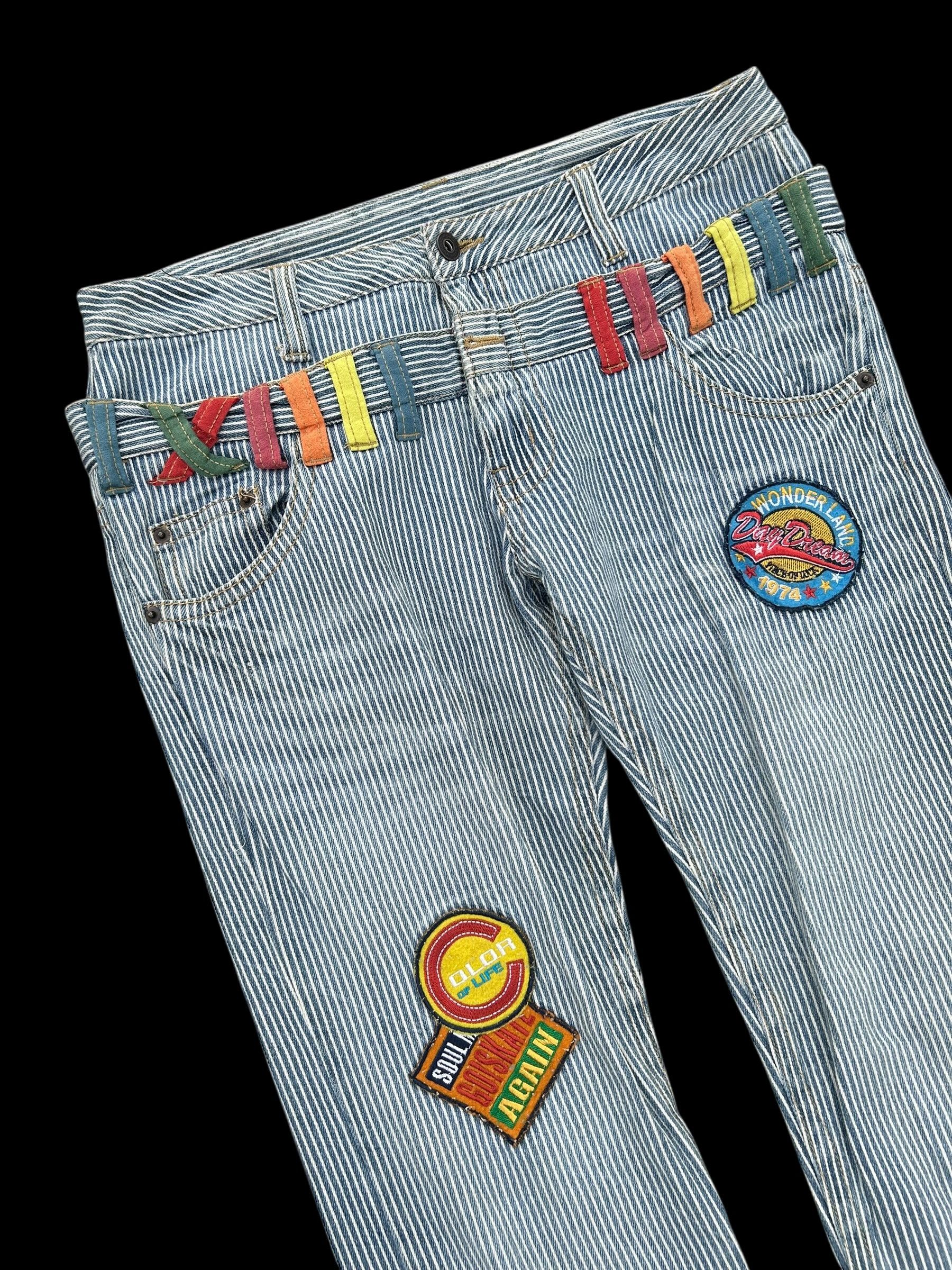 Japanese Brand × Kapital × Vintage Double Waist Hickory Japanese Style Denim Jeans Size US 32 / EU 48 - 3 Thumbnail