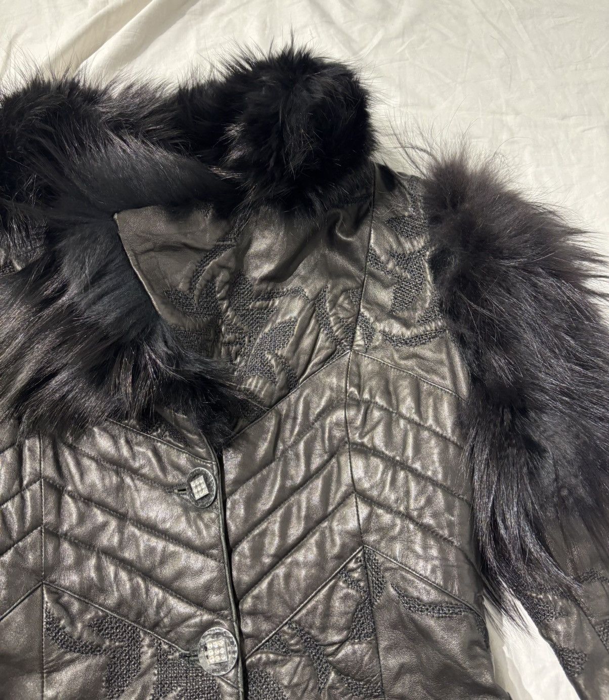 Seditionaries Vintage leather jacket with fur Size S / US 4 / IT 40 - 6 Thumbnail