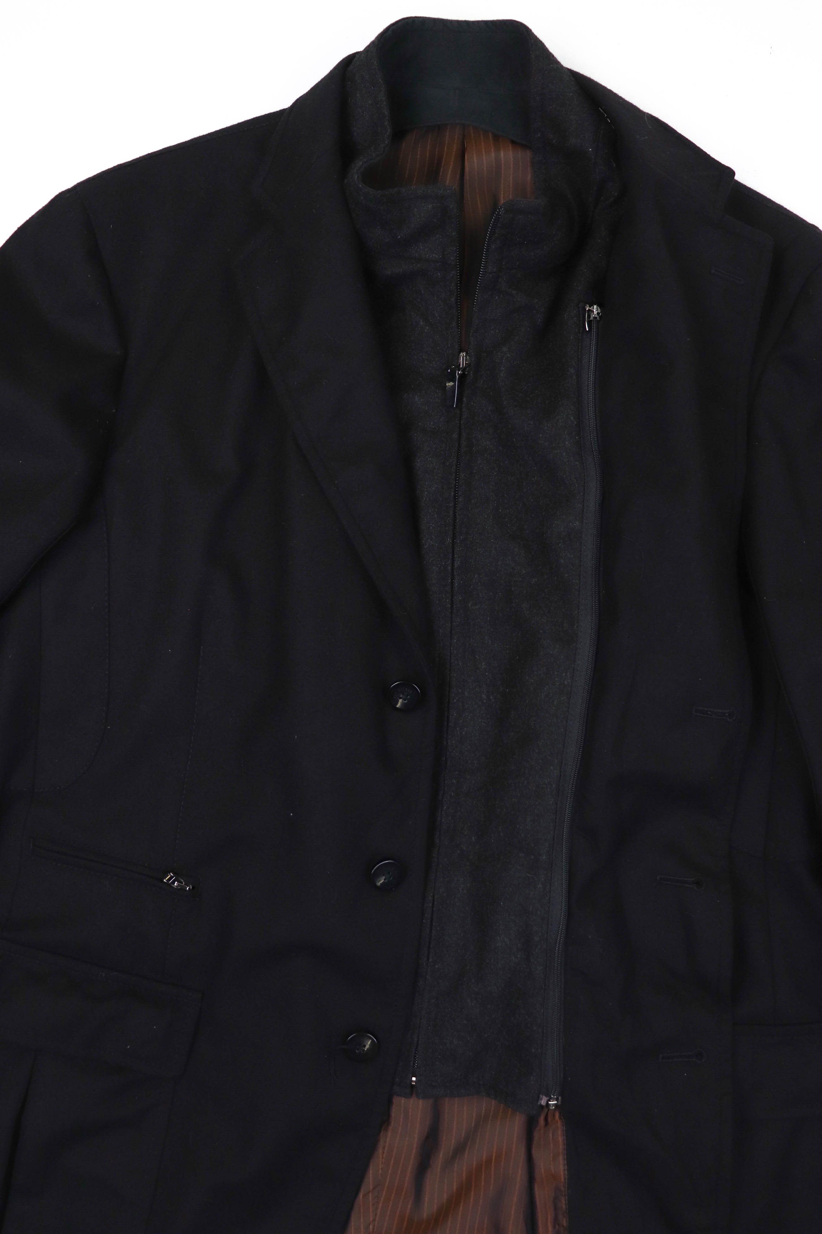 Pal Zileri PAL ZILERI Concept Black Wool Sport Coat Blazer Jacket Size 48R - 16 Thumbnail