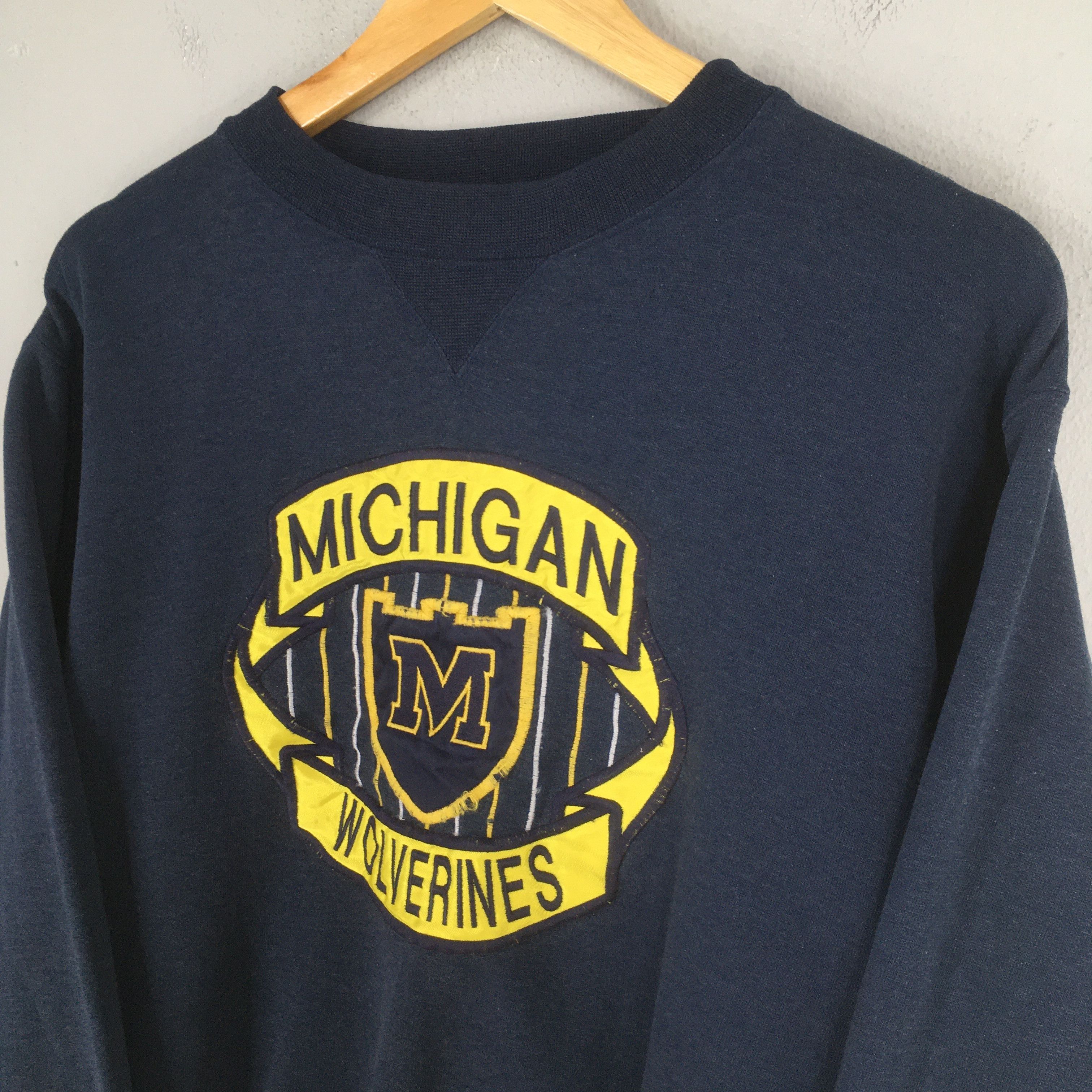 NCAA × Vintage Vintage Michigan Wolverines Umich Sweatshirt Large Size US L / EU 52-54 / 3 - 3 Thumbnail