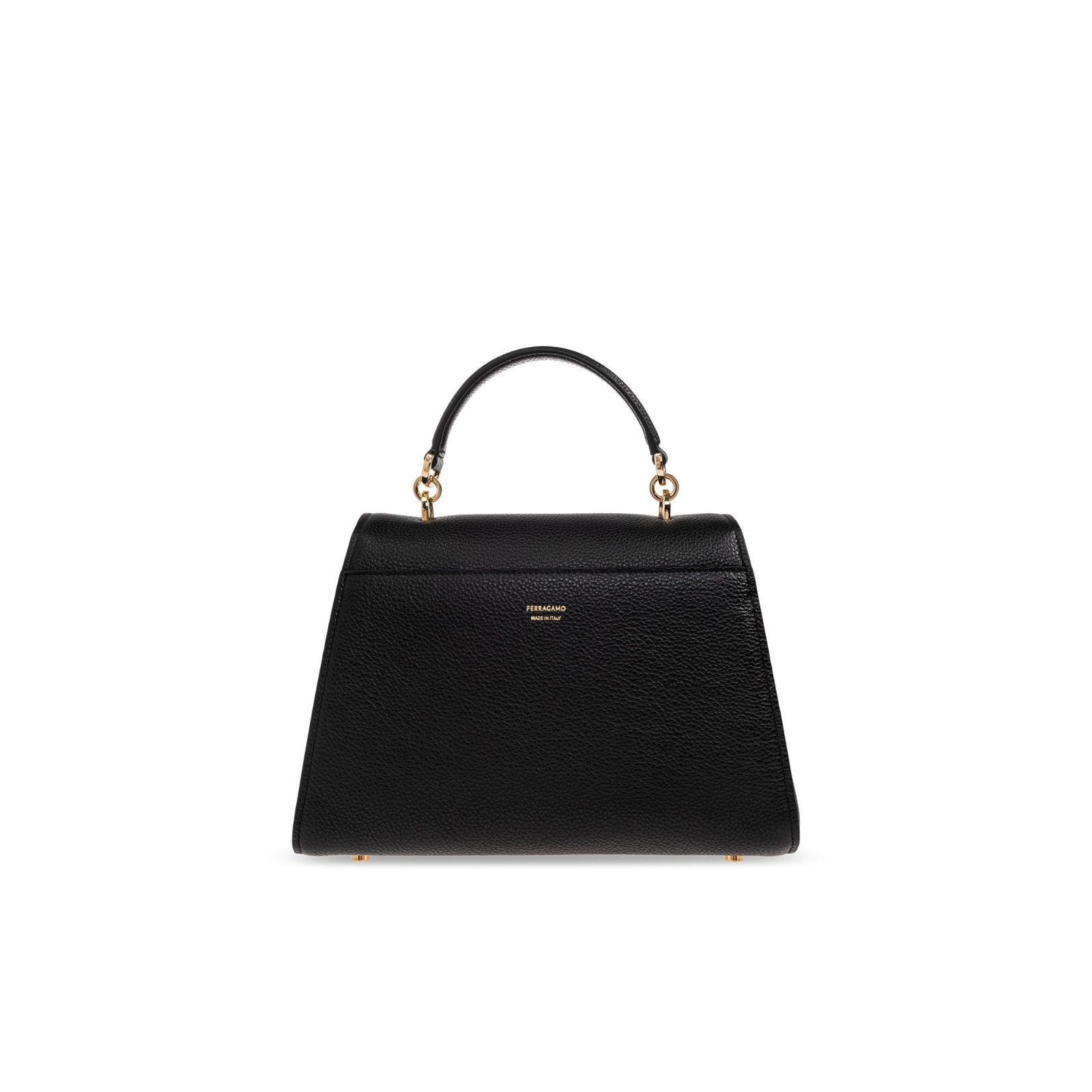 Salvatore Ferragamo FERRAGAMO Double Gancini Black Top Handle Bag New & Authenti Size ONE SIZE - 2 Thumbnail