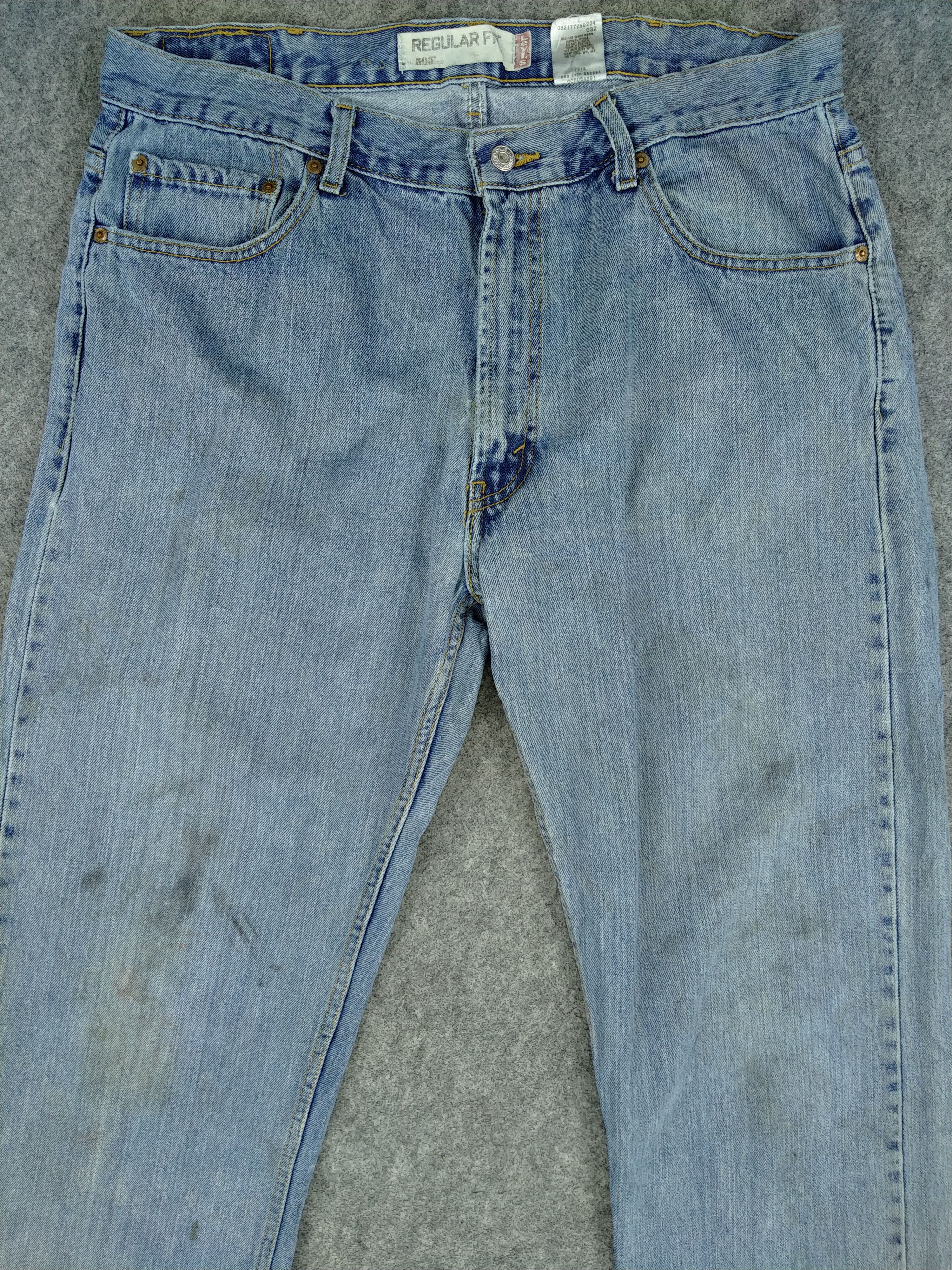 Levi's Faded Blue Vintage Levi's 505 Jeans 37x34.5 Denim -JN1022 Size US 37 - 3 Thumbnail