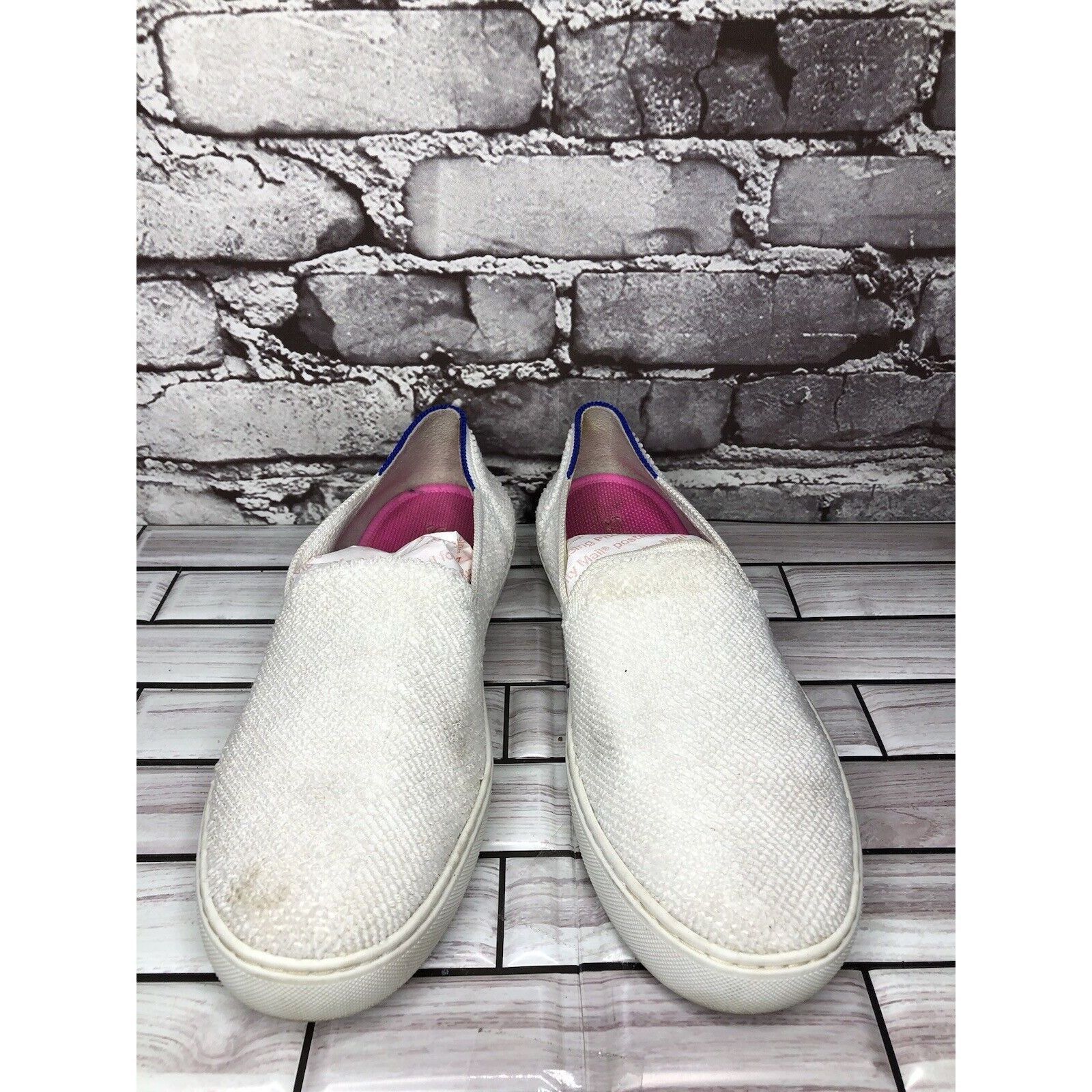 Other Rothy's The Sneakers White Terry Cloth Fabric Slip On Comfor Size US 9 / IT 39 - 5 Thumbnail