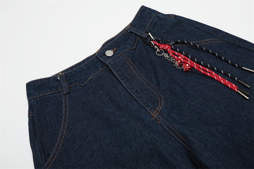 Japanese Brand × Vintage Men's loose handsome wide-leg embroidered denim shorts Size US 32 / EU 48 - 3 Thumbnail