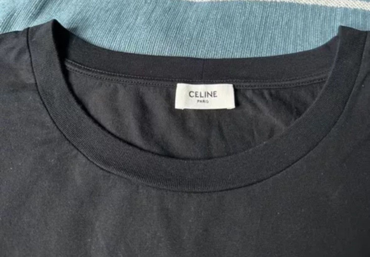 Celine Celine Black Arc de Triomphe Large Logo Short Sleeve Size US M / EU 48-50 / 2 - 2 Thumbnail