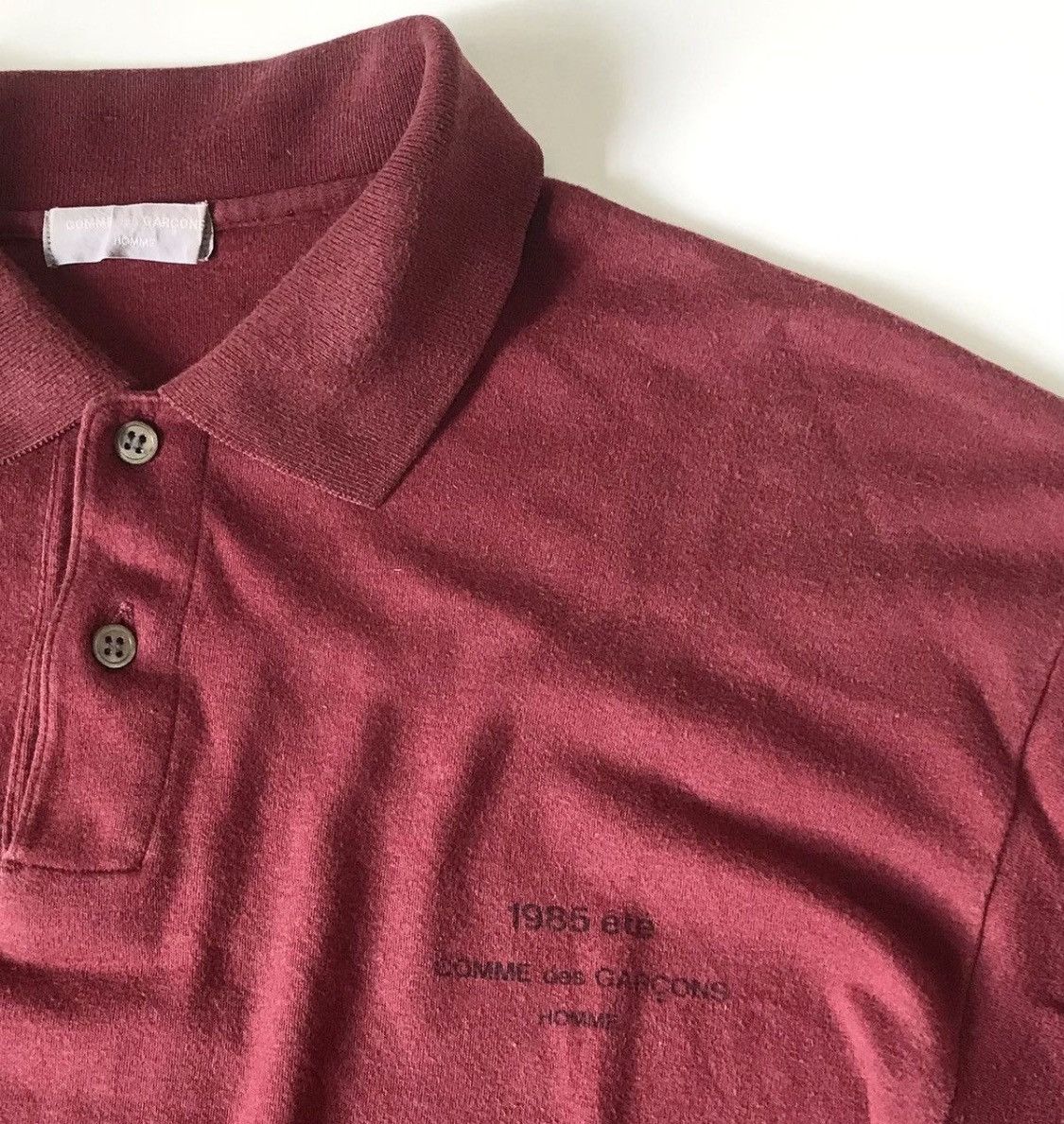 Comme des Garcons Vintage 80s cdg homme logo polo shirt Size US M / EU 48-50 / 2 - 2 Thumbnail