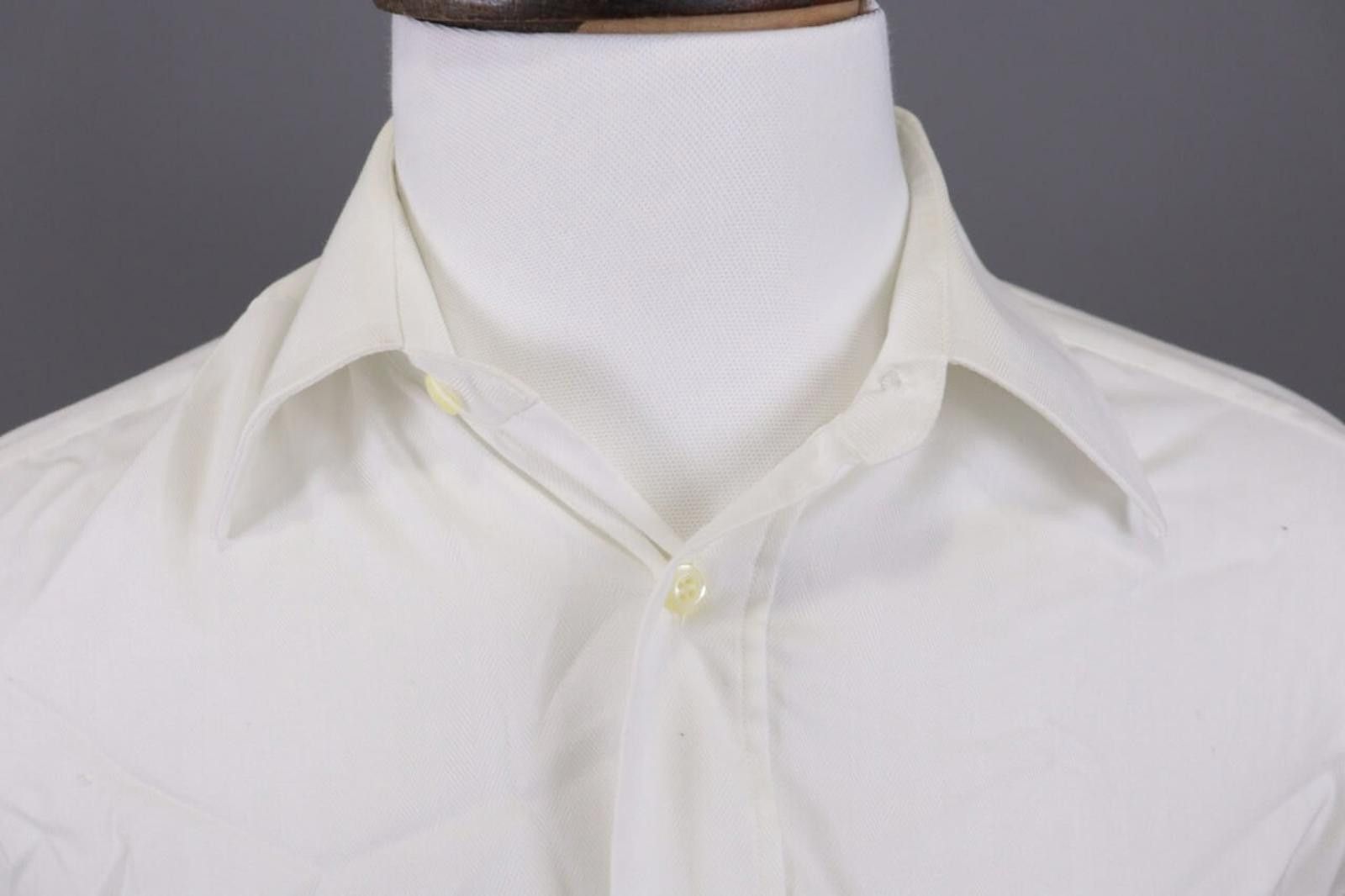 Christian Dior Monsieur Christian Dior White Pur Cotton Shirt Size 40 / 15 3/4 Size US M / EU 48-50 / 2 - 5 Thumbnail