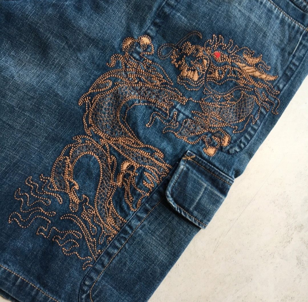 JNCO Vintage JNCO dragon print baggy shorts Size US 33 - 2 Thumbnail