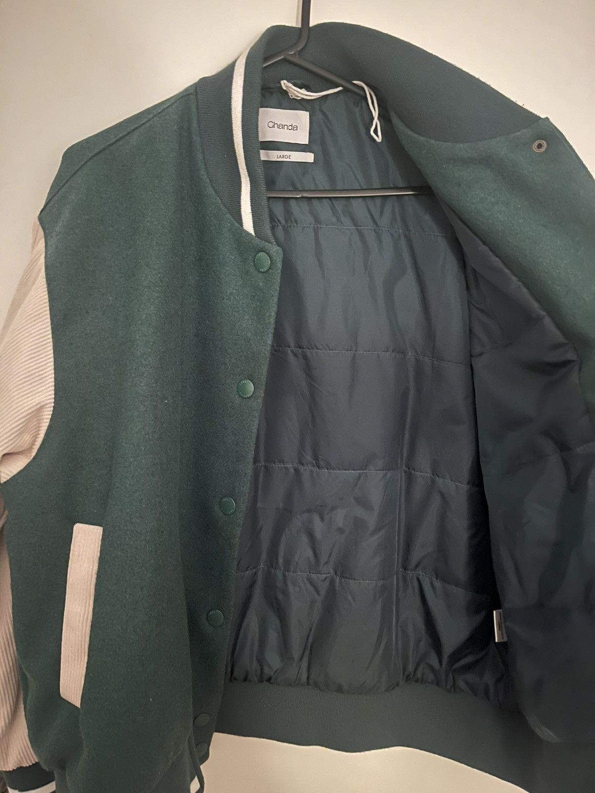 Other green/beige peace varsity jacket Size US M / EU 48-50 / 2 - 3 Thumbnail