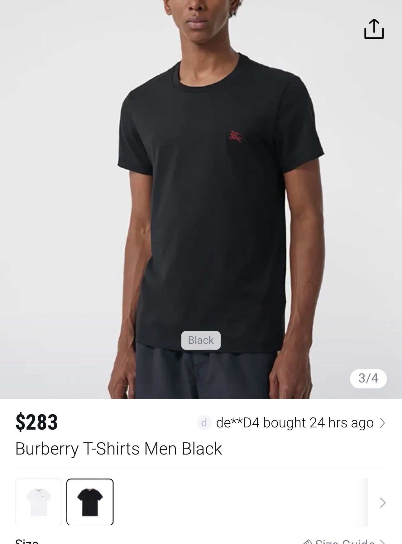 Burberry Burberry small logo red t-shirt size M Black Size US M / EU 48-50 / 2 - 5 Thumbnail