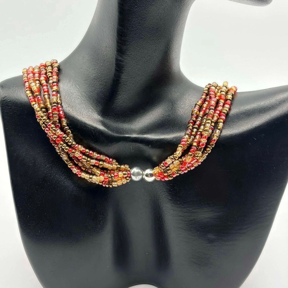 Other Pink & Gold Beaded Necklace Size ONE SIZE - 1 Thumbnail